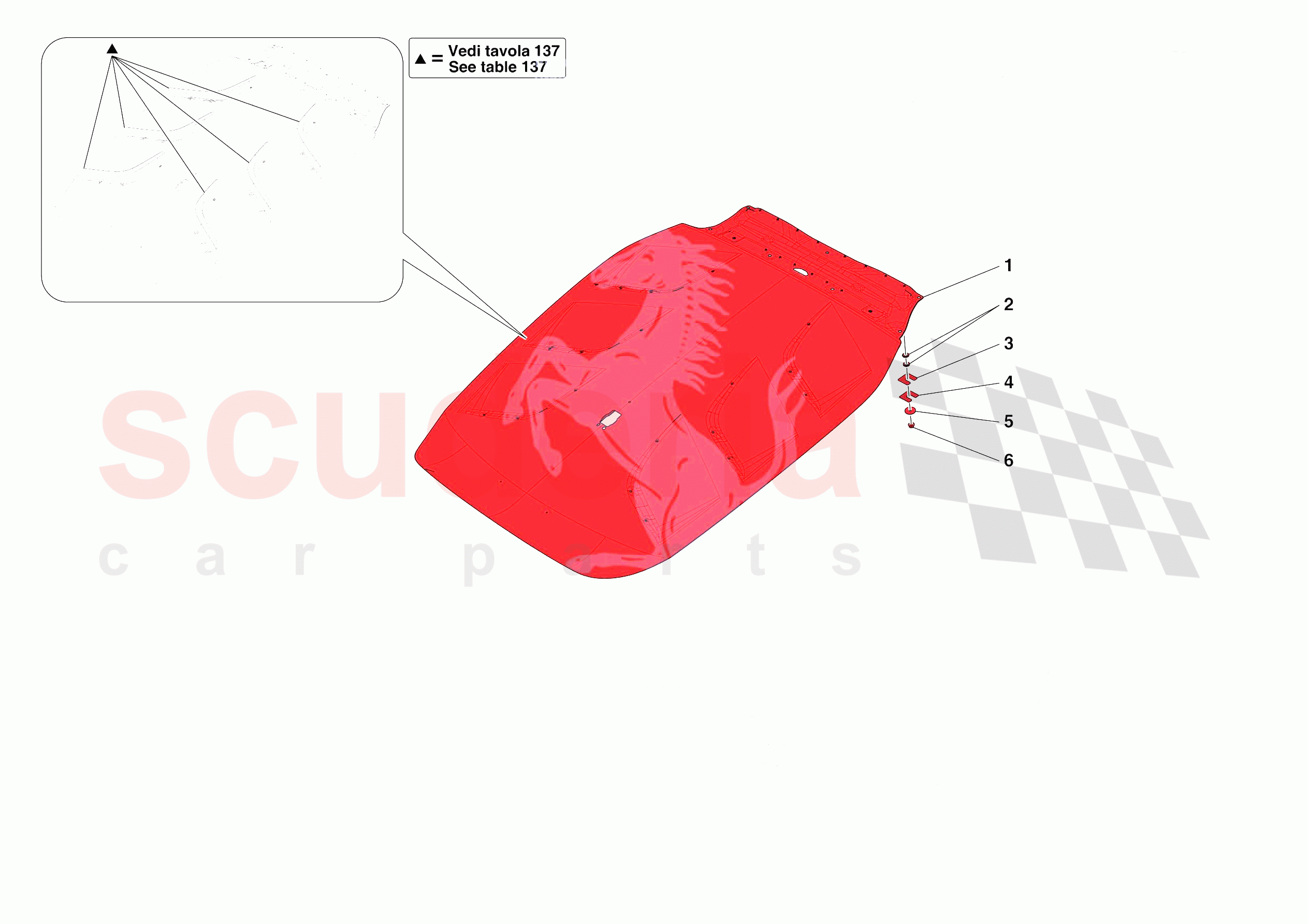 REAR LID SUBSTRUCTURE of Ferrari Ferrari 812 Competizione Europe