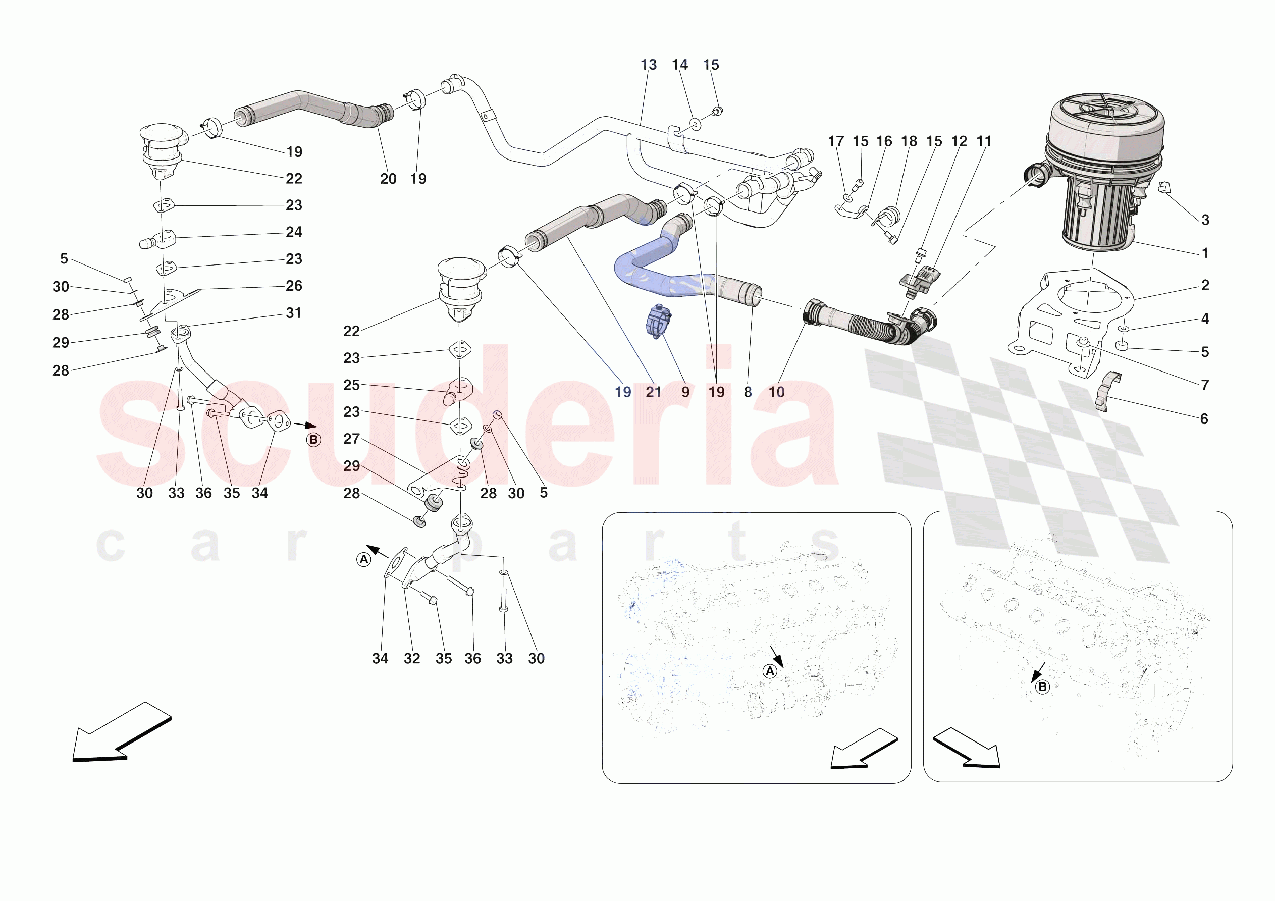 EMISSIONS CONTROL SYSTEM of Ferrari Ferrari 812 Competizione Europe RH