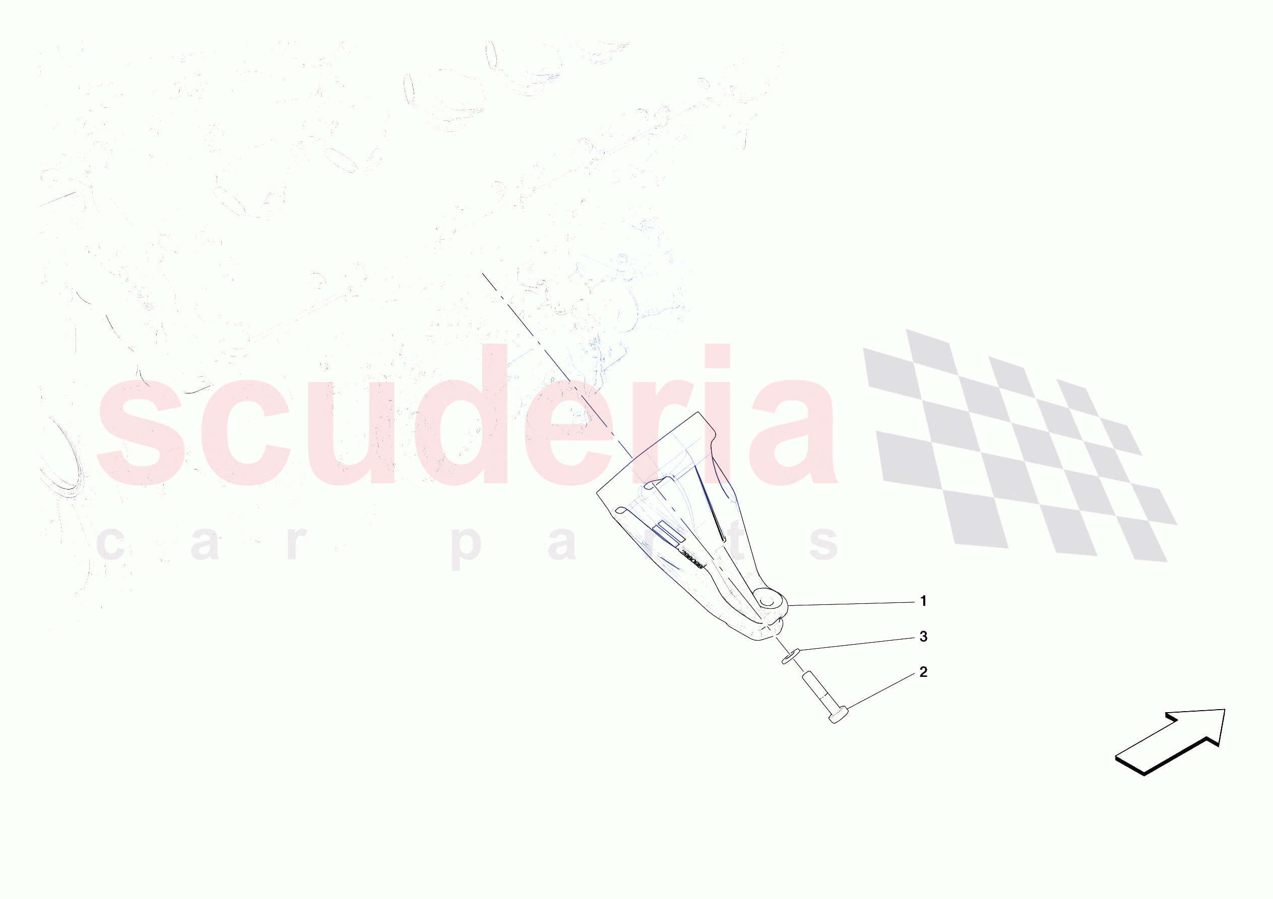 ENGINE SUSPENSION of Ferrari Ferrari Daytona SP3 USA