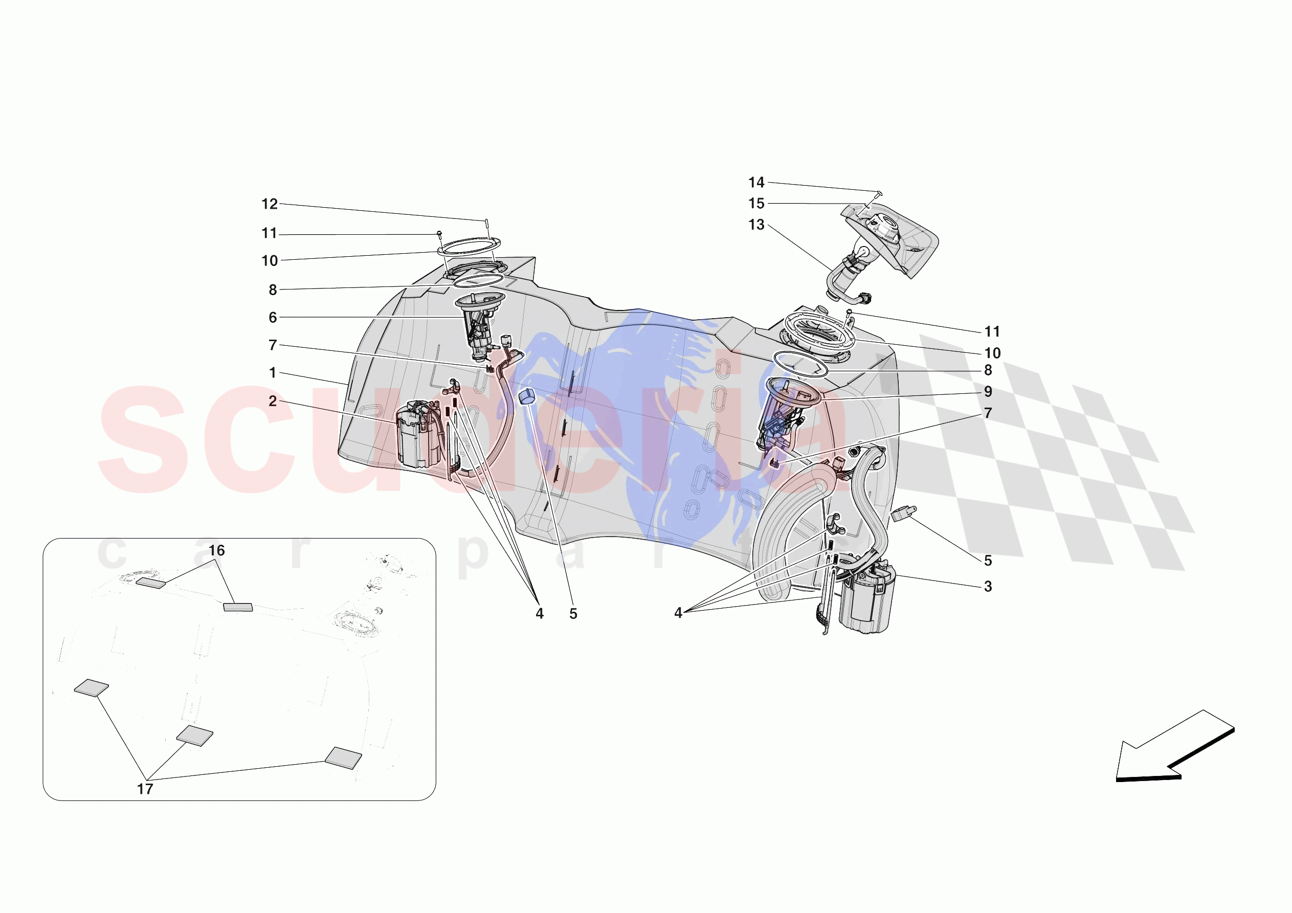 FUEL TANK of Ferrari Ferrari Daytona SP3 USA