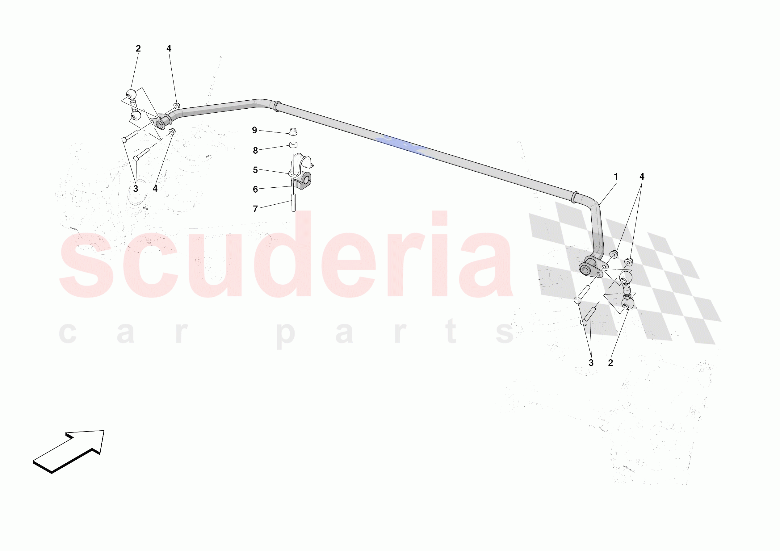 FRONT TORSION BAR - TABLE NOT AVAILABLE - of Ferrari Ferrari Daytona SP3 USA