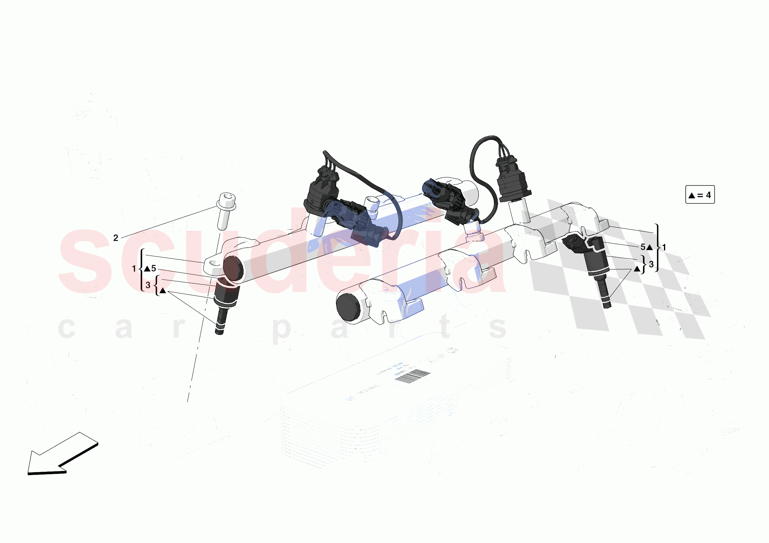 INJECTOR PIPES of Ferrari Ferrari F8 Spider Europe