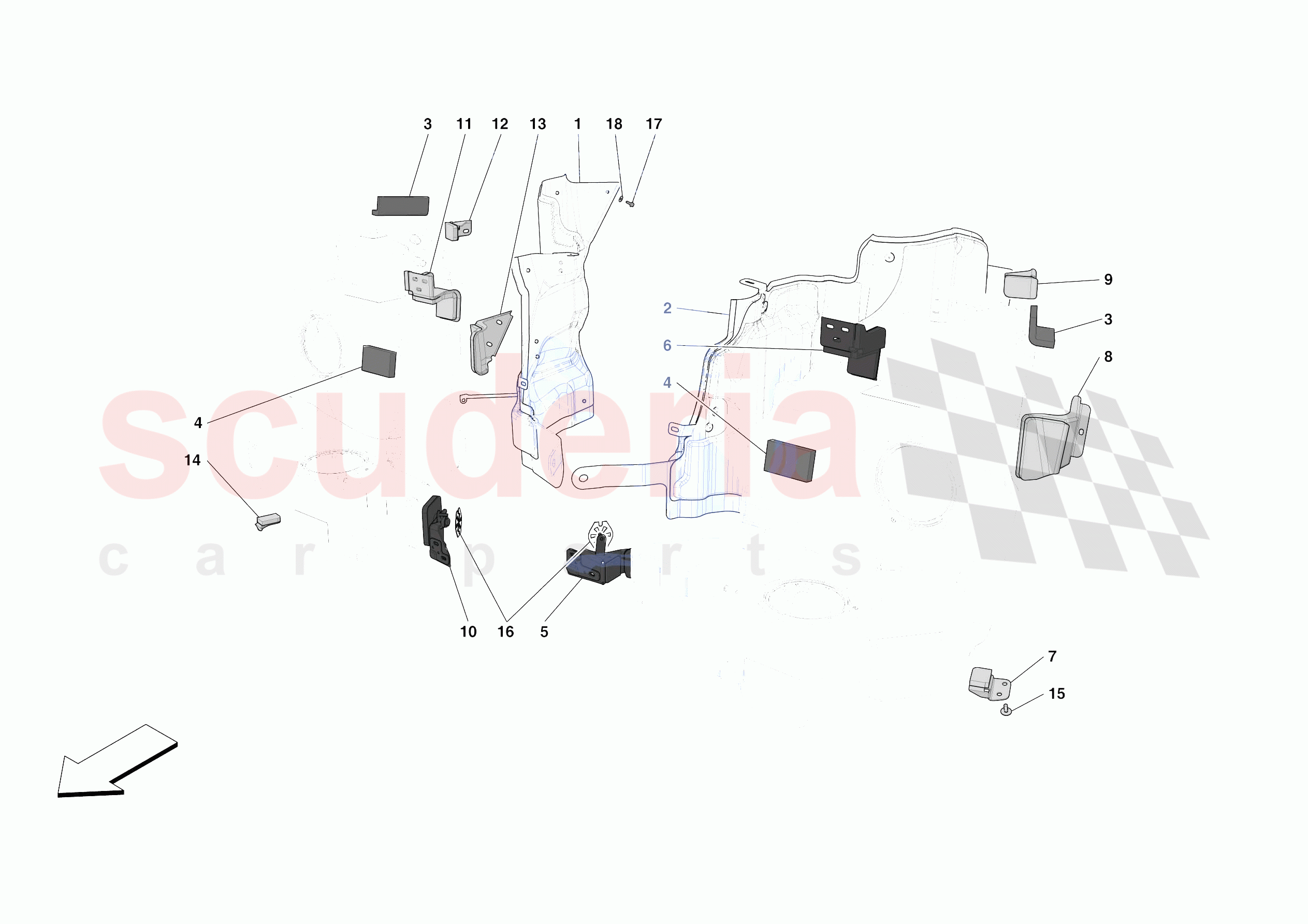 TANK MOUNTS of Ferrari Ferrari F8 Spider Europe