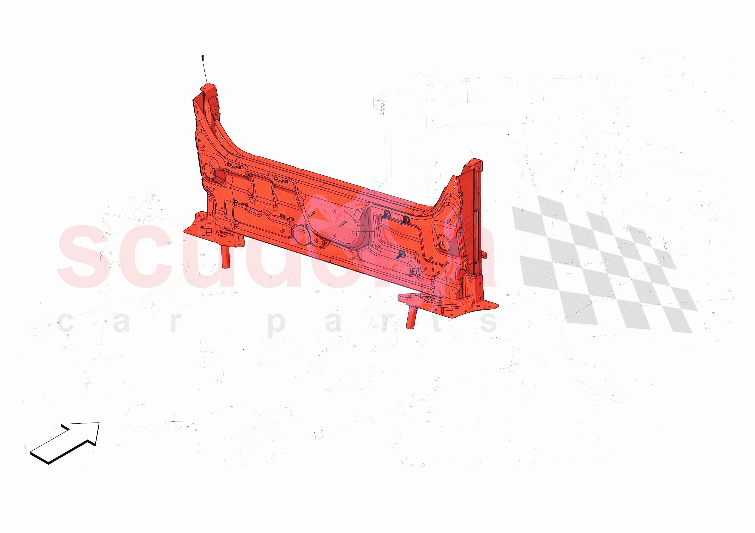 ROLLBAR COMPARTMENT of Ferrari Ferrari F8 Spider Europe RH