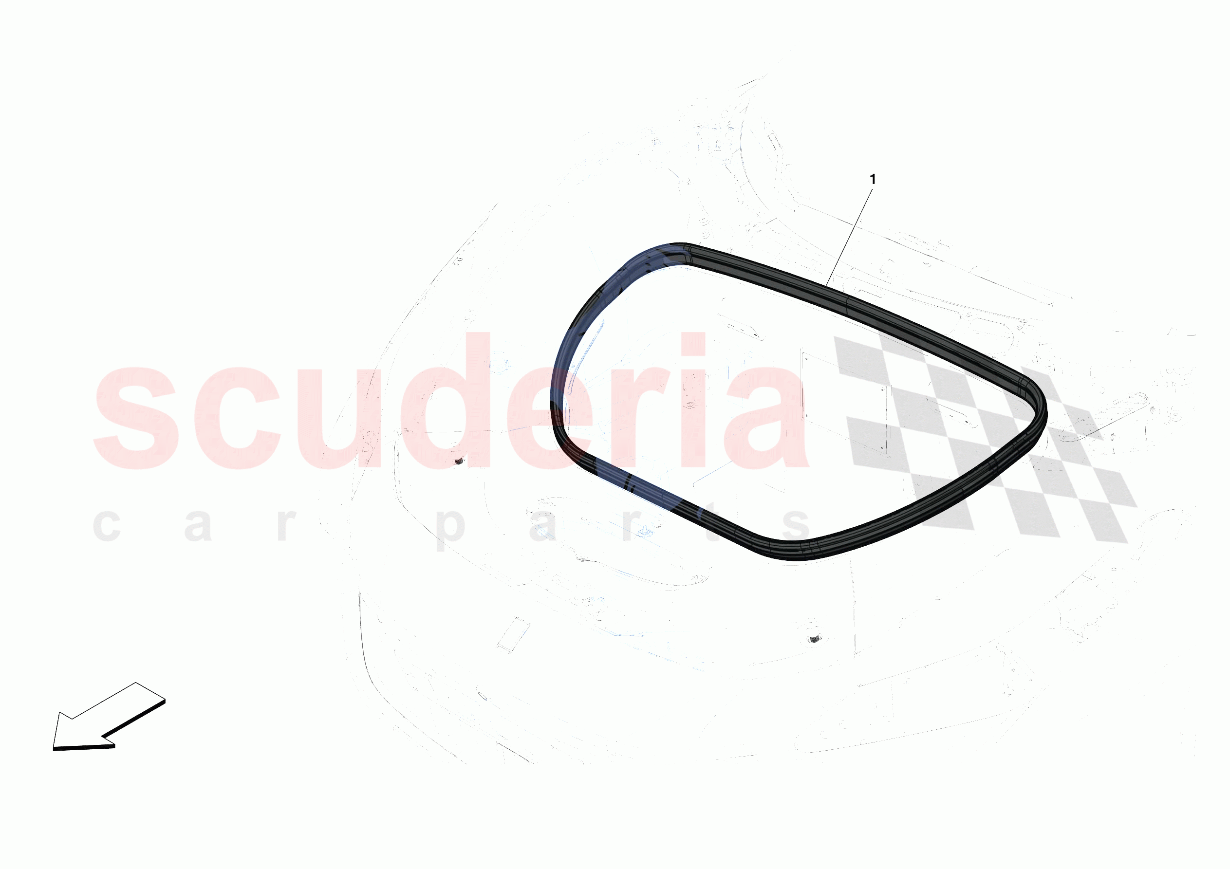 FRONT LID SEALS of Ferrari Ferrari F8 Tributo Europe