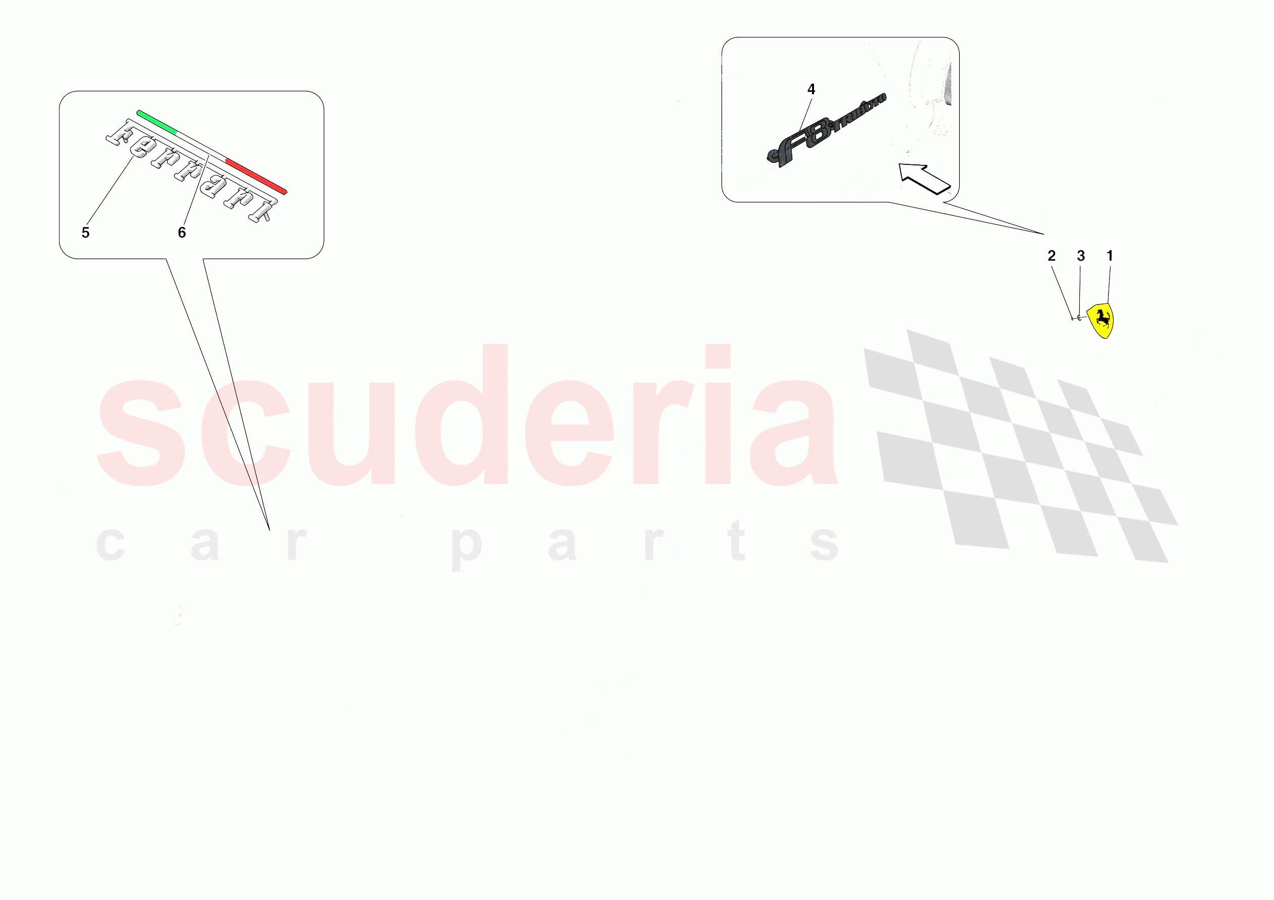 BADGES of Ferrari Ferrari F8 Tributo USA