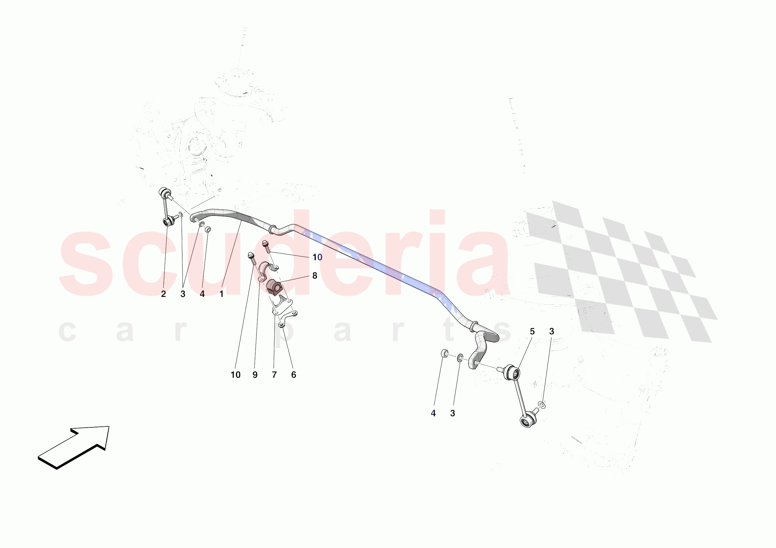 FRONT TORSION BAR of Ferrari Ferrari Monza SPA1 Europe