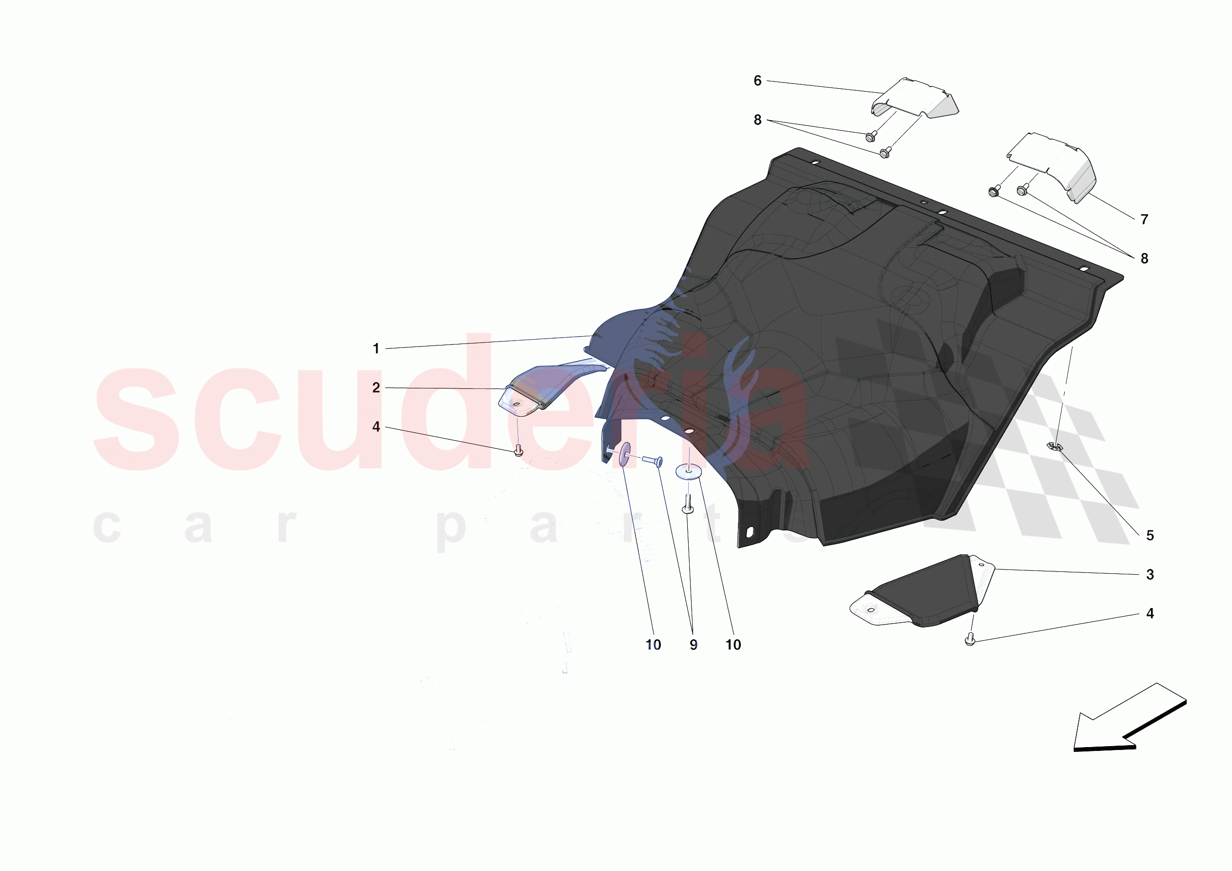 TANK MOUNTS of Ferrari Ferrari Monza SPA2 Europe