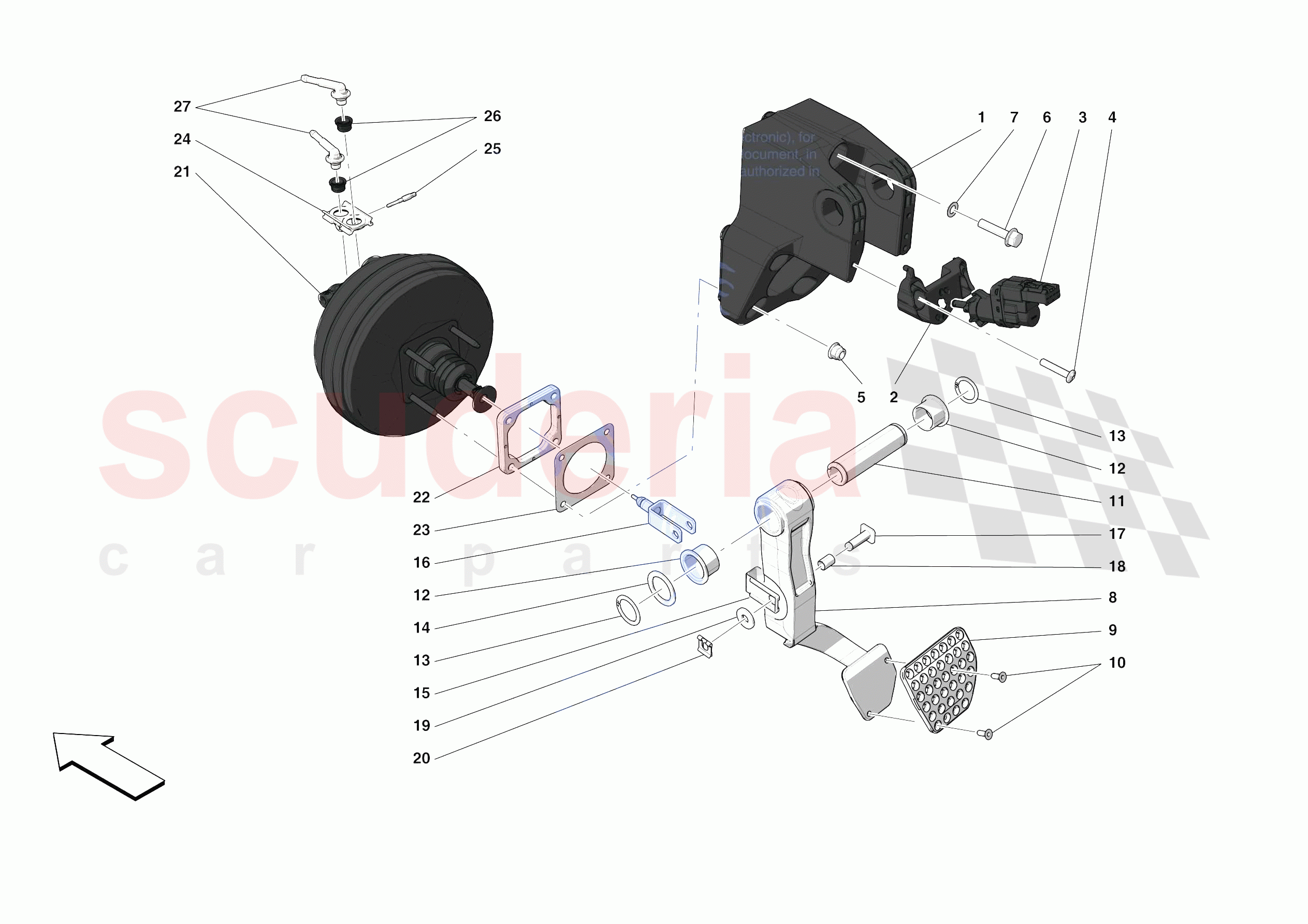 PEDAL BOARD of Ferrari Ferrari Monza SPA2 Europe