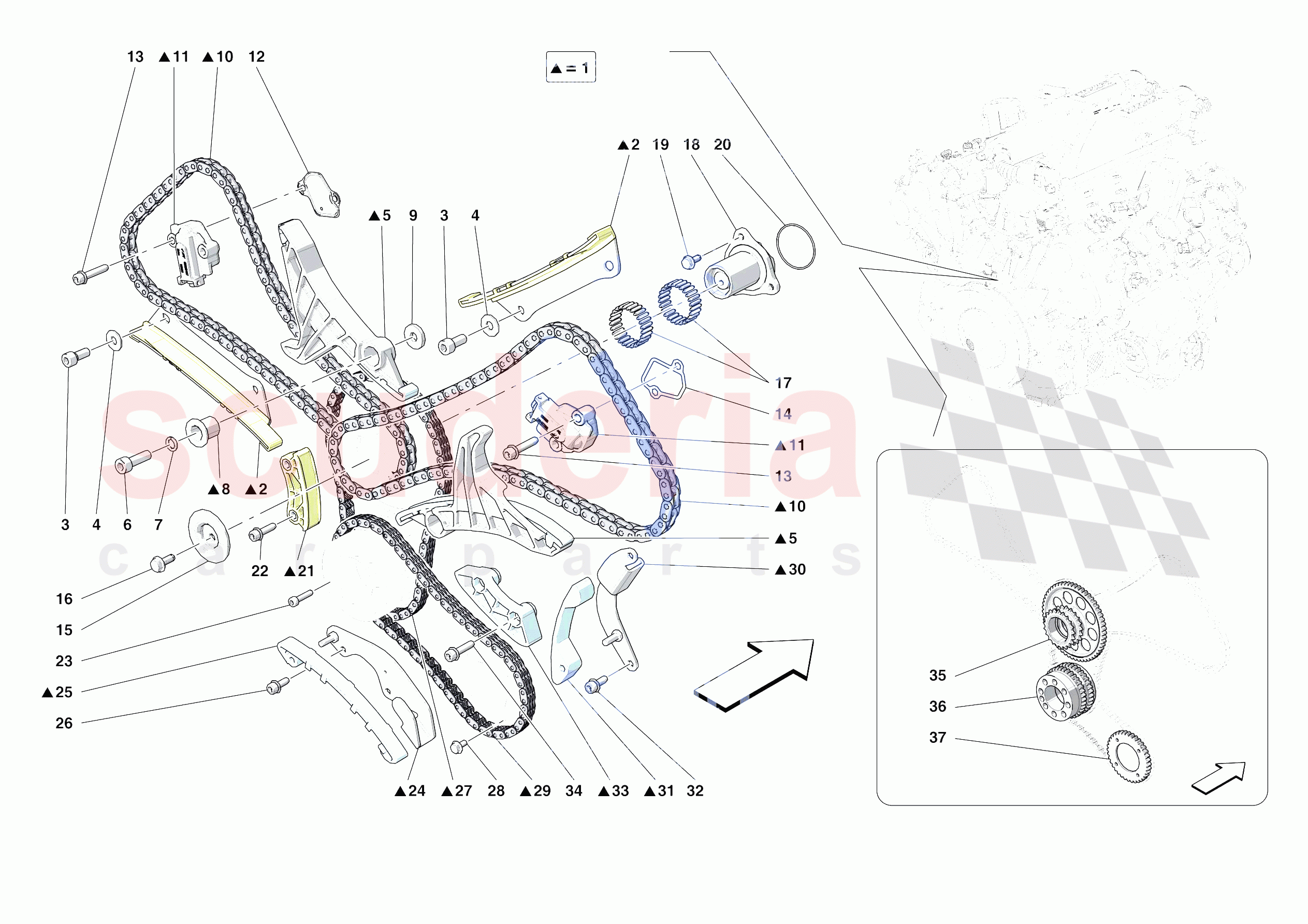 TIMING SYSTEM DRIVE of Ferrari Ferrari Portofino Europe RH