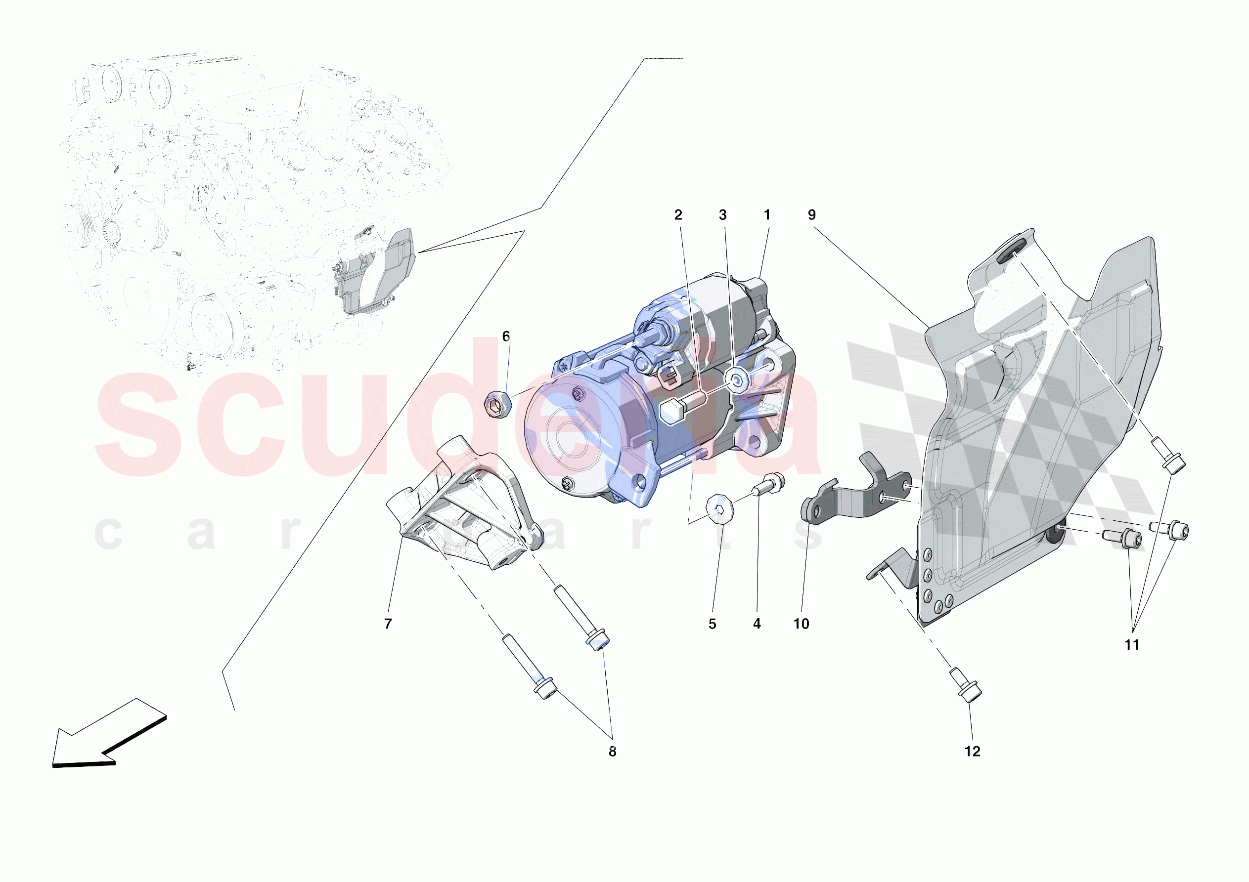 ELECTRIC STARTER MOTOR of Ferrari Ferrari Portofino Europe RH