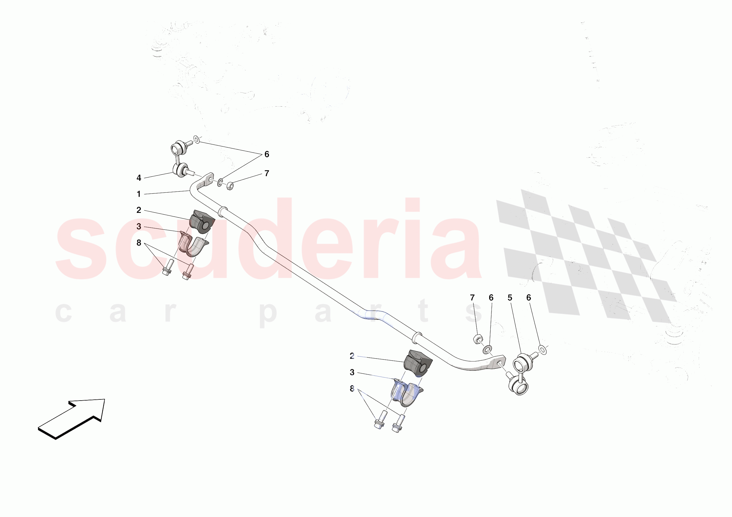 REAR TORSION BAR of Ferrari Ferrari Portofino Europe RH
