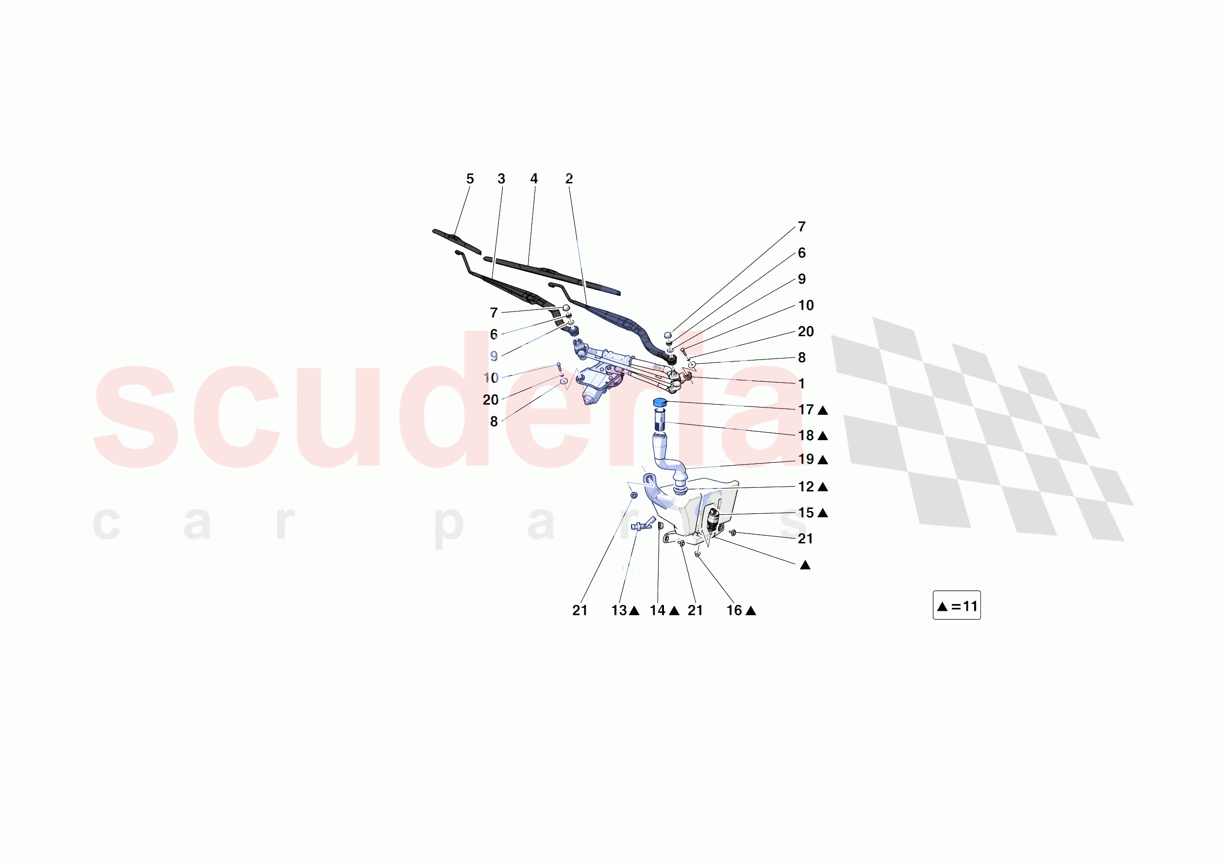 WIPERS AND HEADLAMP WASHERS of Ferrari Ferrari Portofino M Europe RH