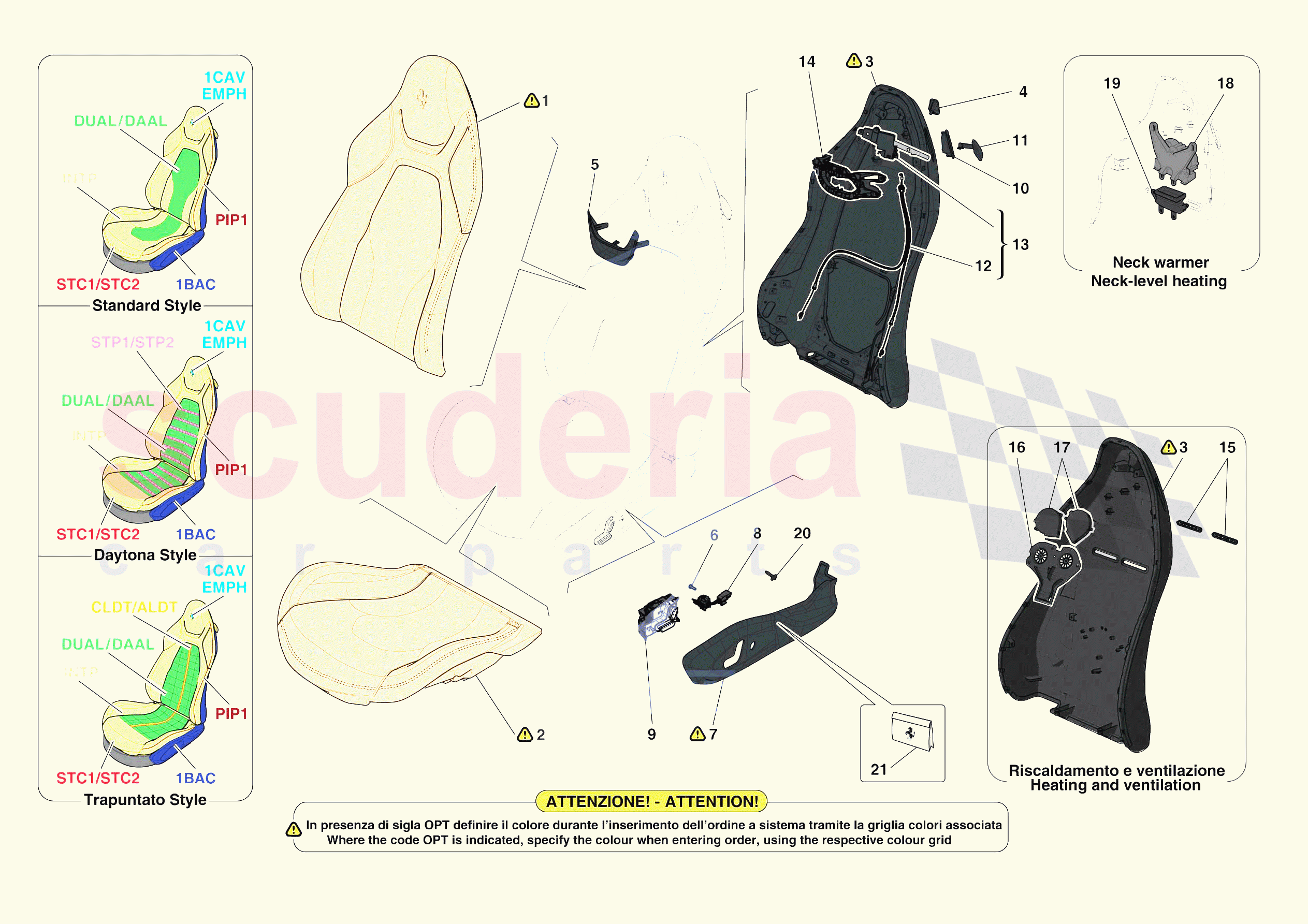 FRONT SEATS - SEAT TRIMS of Ferrari Ferrari Portofino M USA