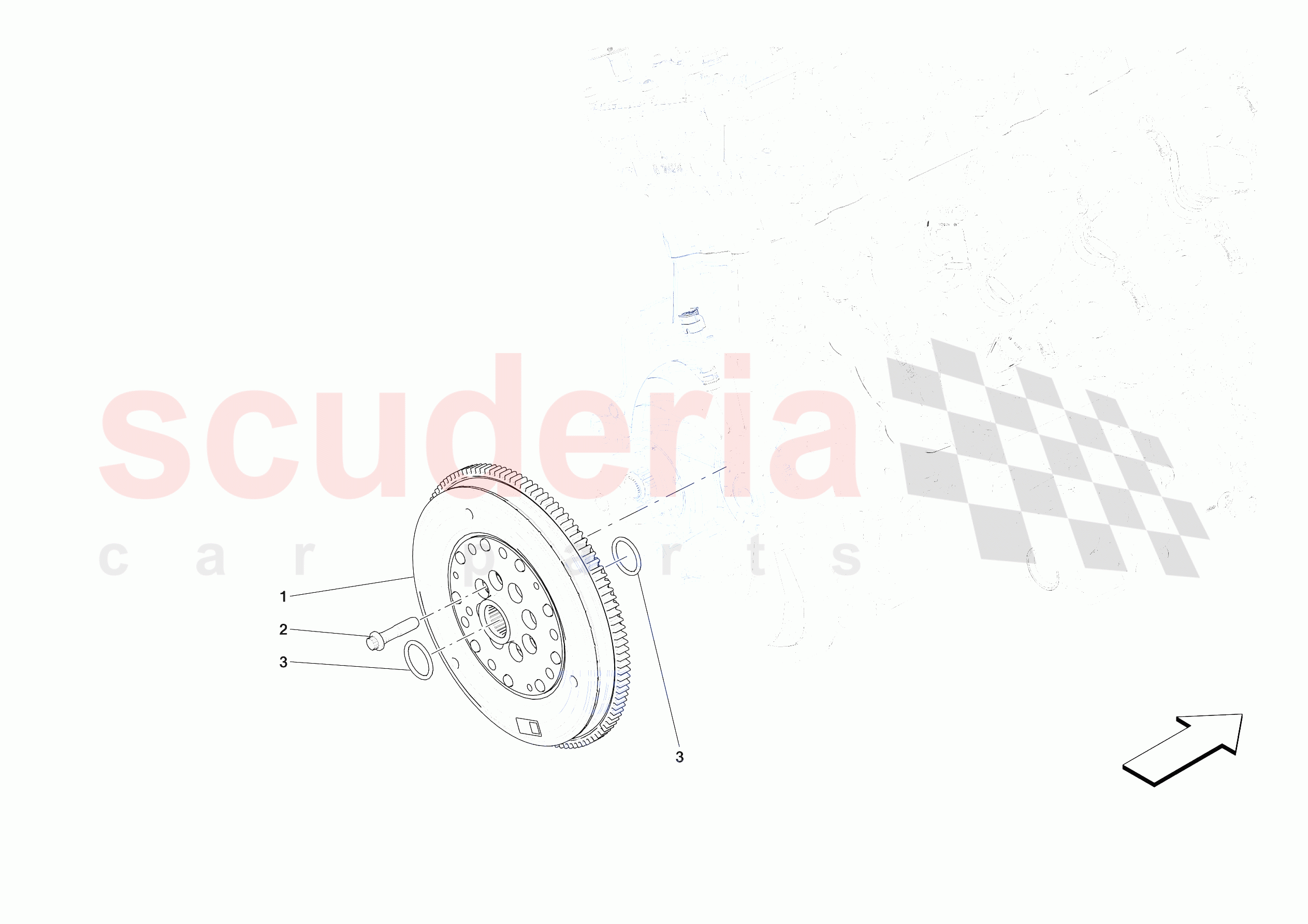 ENGINE FLYWHEEL of Ferrari Ferrari Purosangue USA