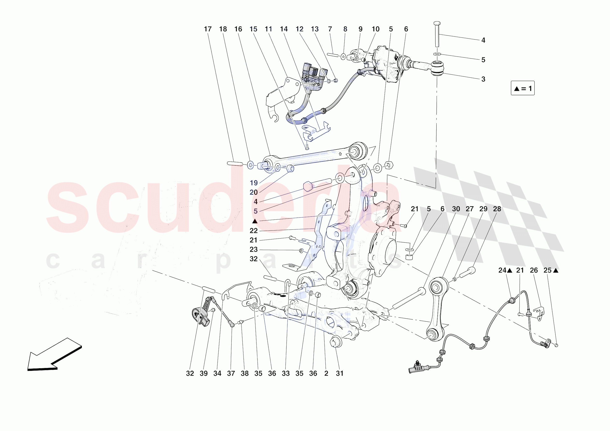 REAR SUSPENSION - ARMS of Ferrari Ferrari Purosangue USA