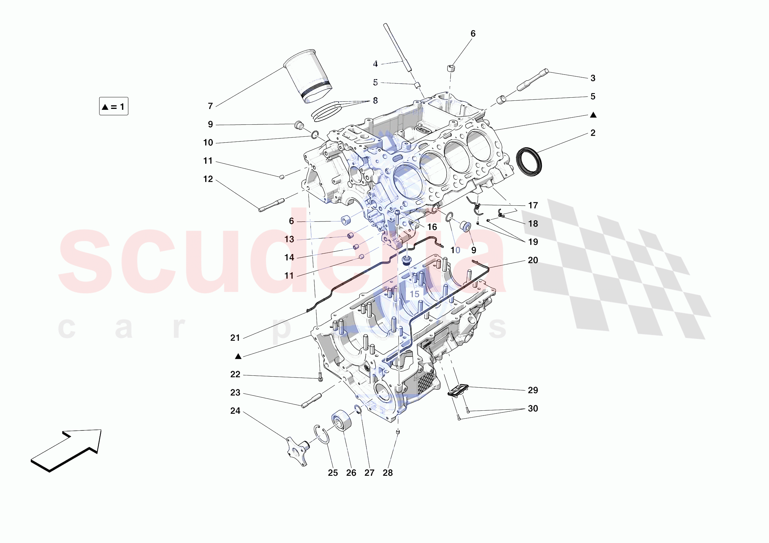 CRANKCASE of Ferrari Ferrari Roma Europe
