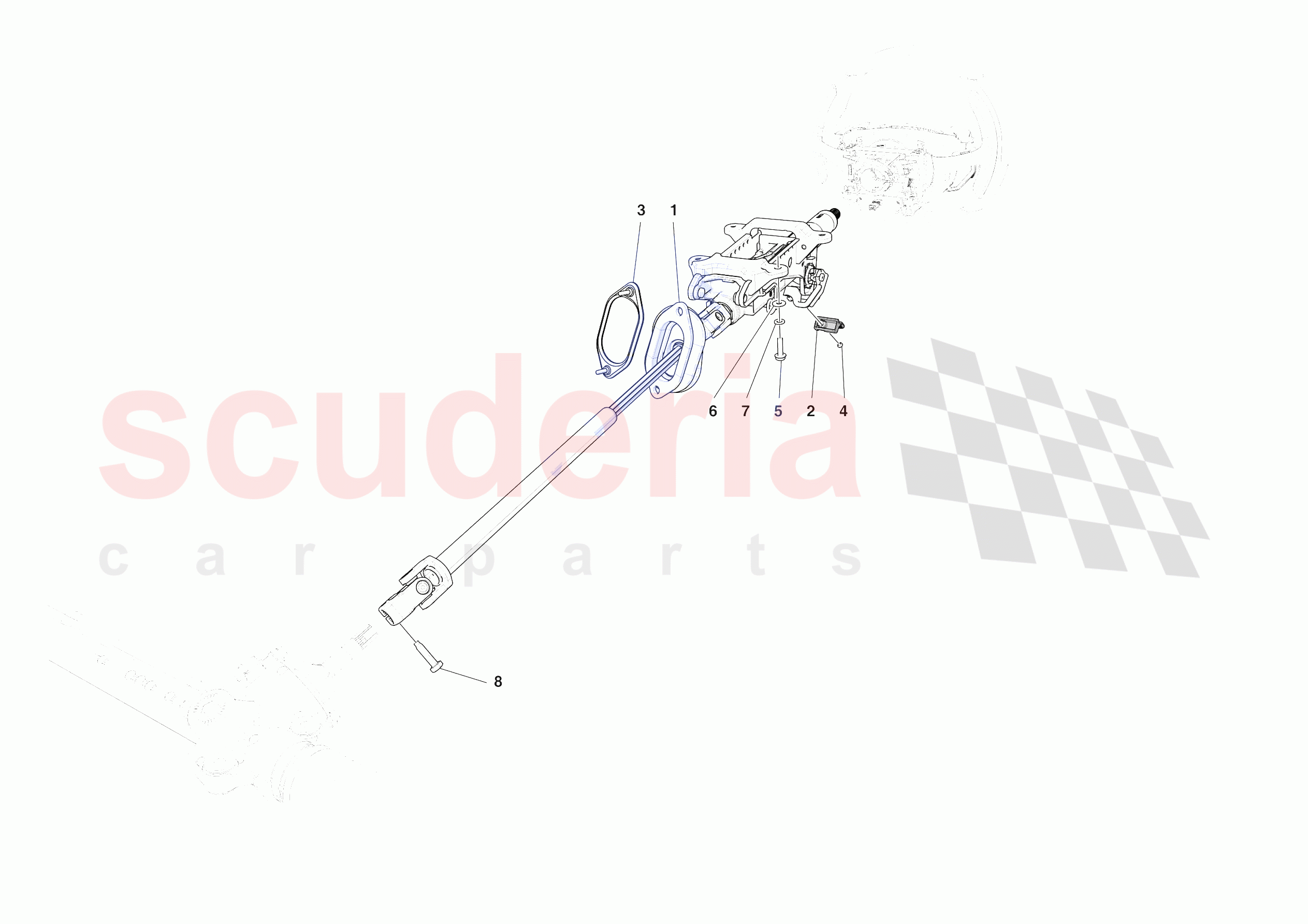 STEERING WHEEL AND STEERING SYSTEM - STEERING COLUMN of Ferrari Ferrari Roma Spider Europe