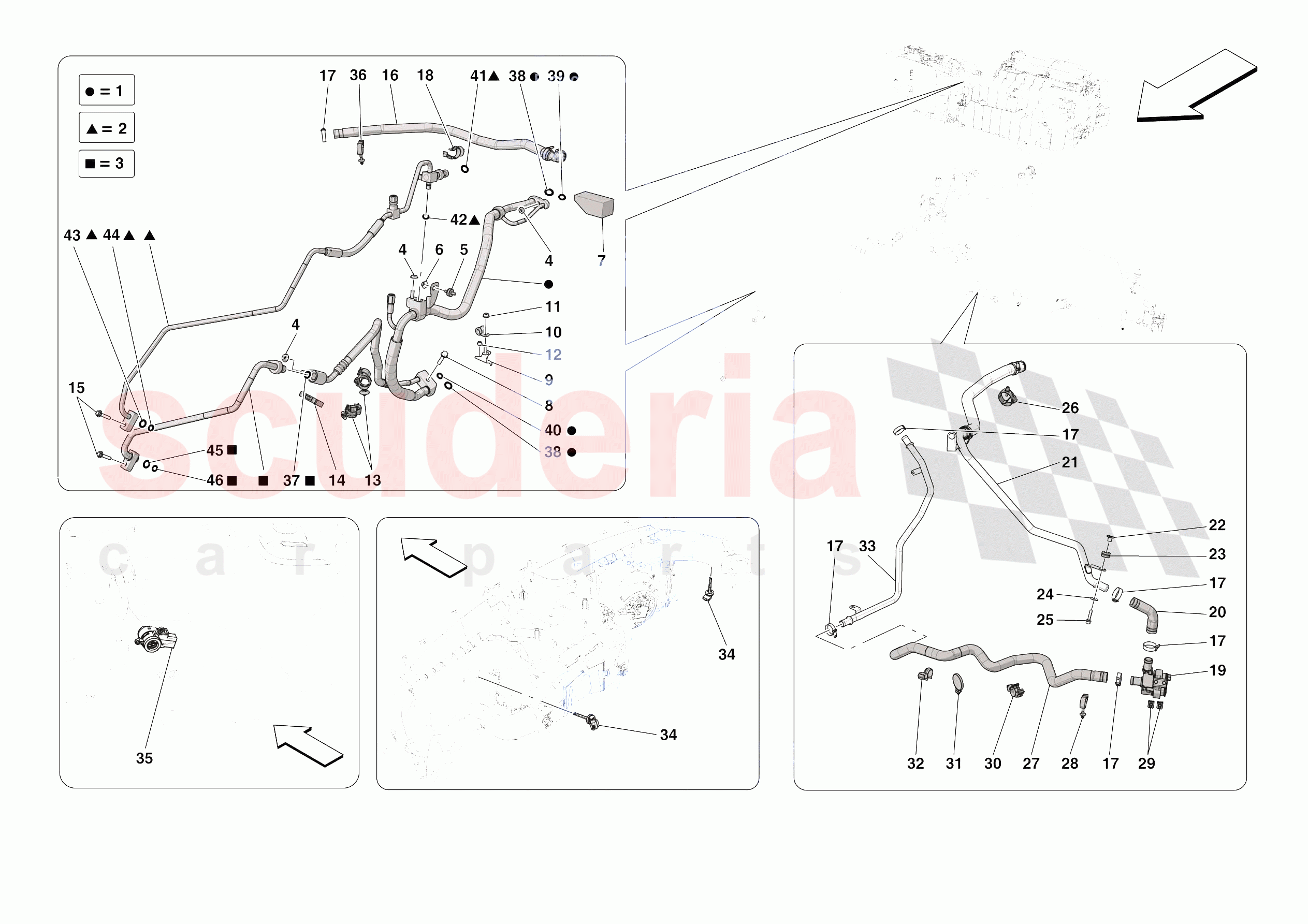 A/C SYSTEM - AIR CONDITIONER SYSTEM of Ferrari Ferrari Roma Spider Europe