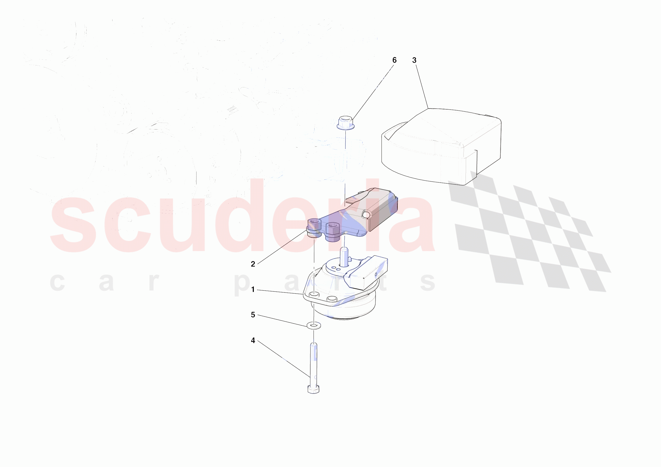 ENGINE SUSPENSION BUSH of Ferrari Ferrari Roma Spider Europe RH