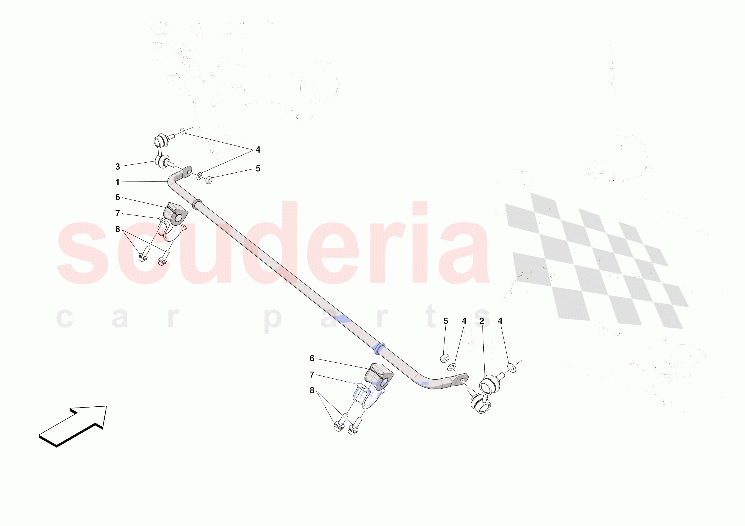 REAR TORSION BAR of Ferrari Ferrari Roma Spider Europe RH