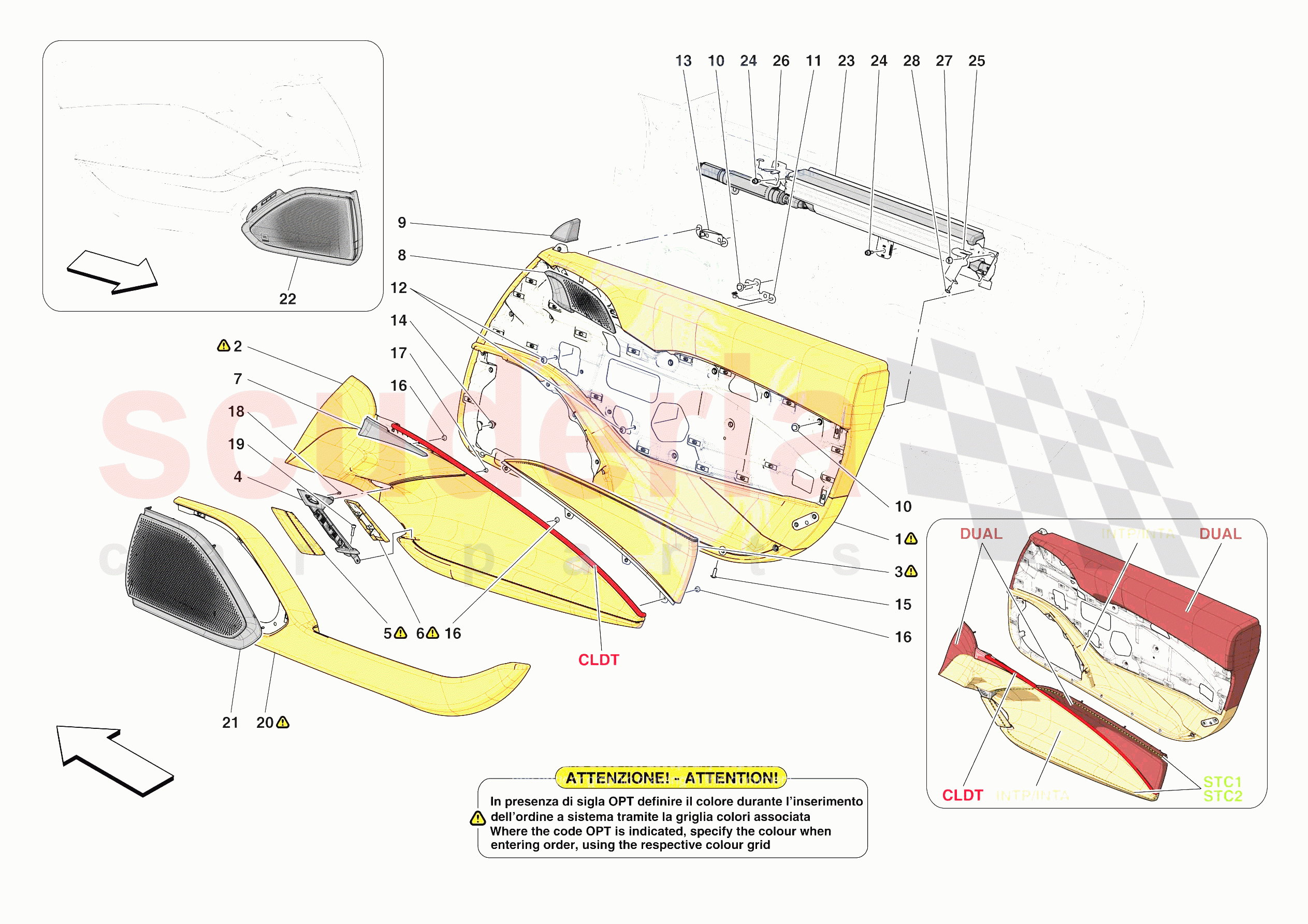 DOORS - TRIM of Ferrari Ferrari Roma Spider Europe RH