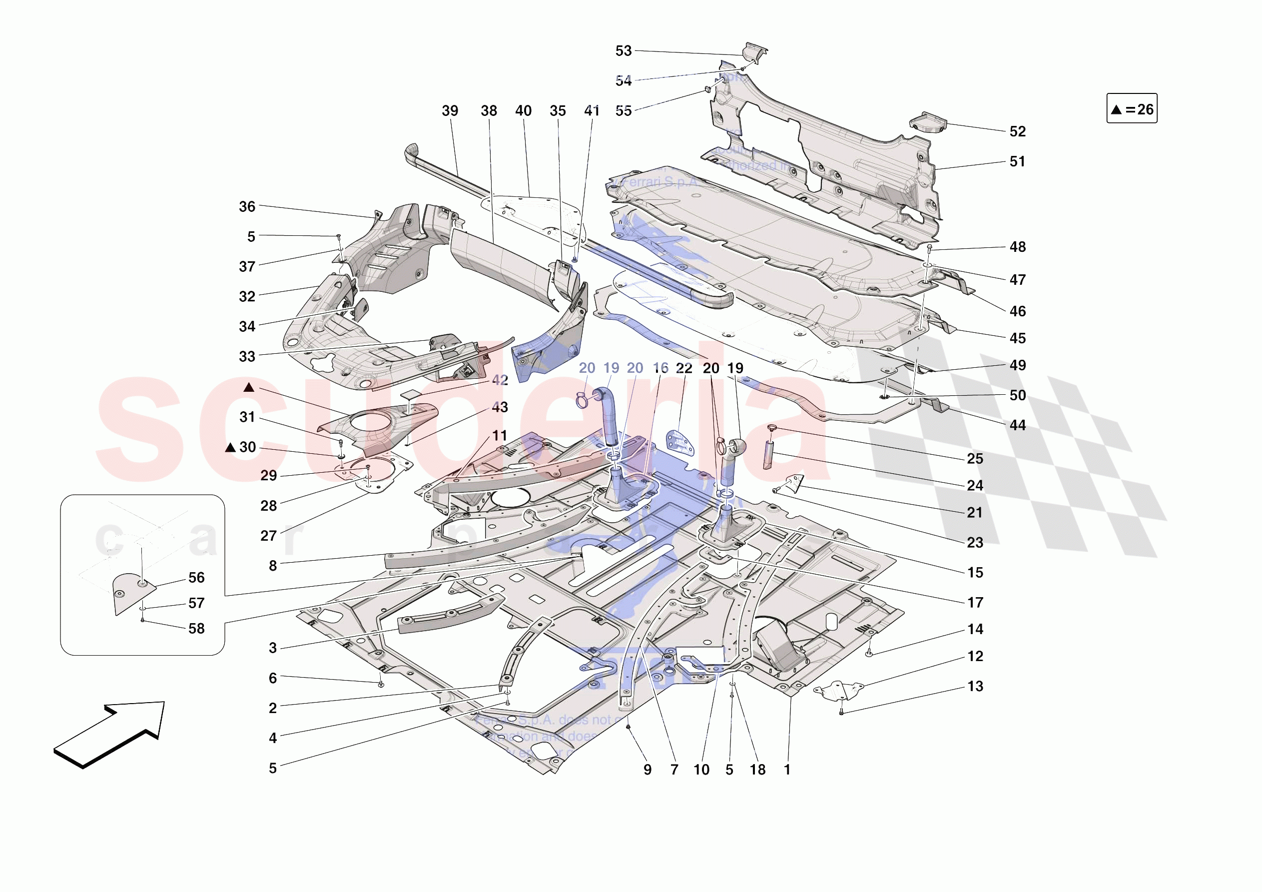 REAR SHIELDS of Ferrari Ferrari SF90 Spider Europe