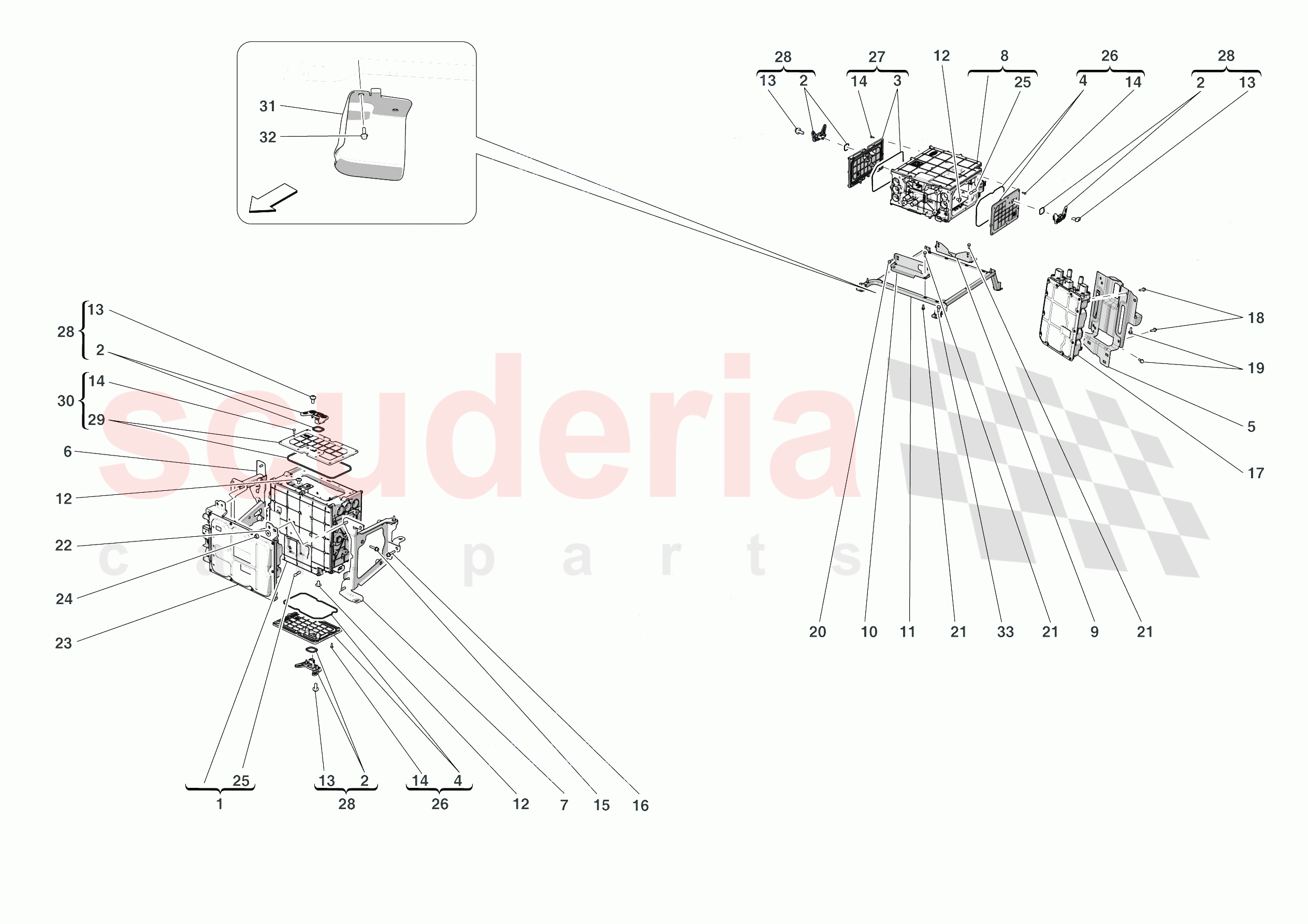 POWER ELECTRONICS of Ferrari Ferrari SF90 Spider Europe