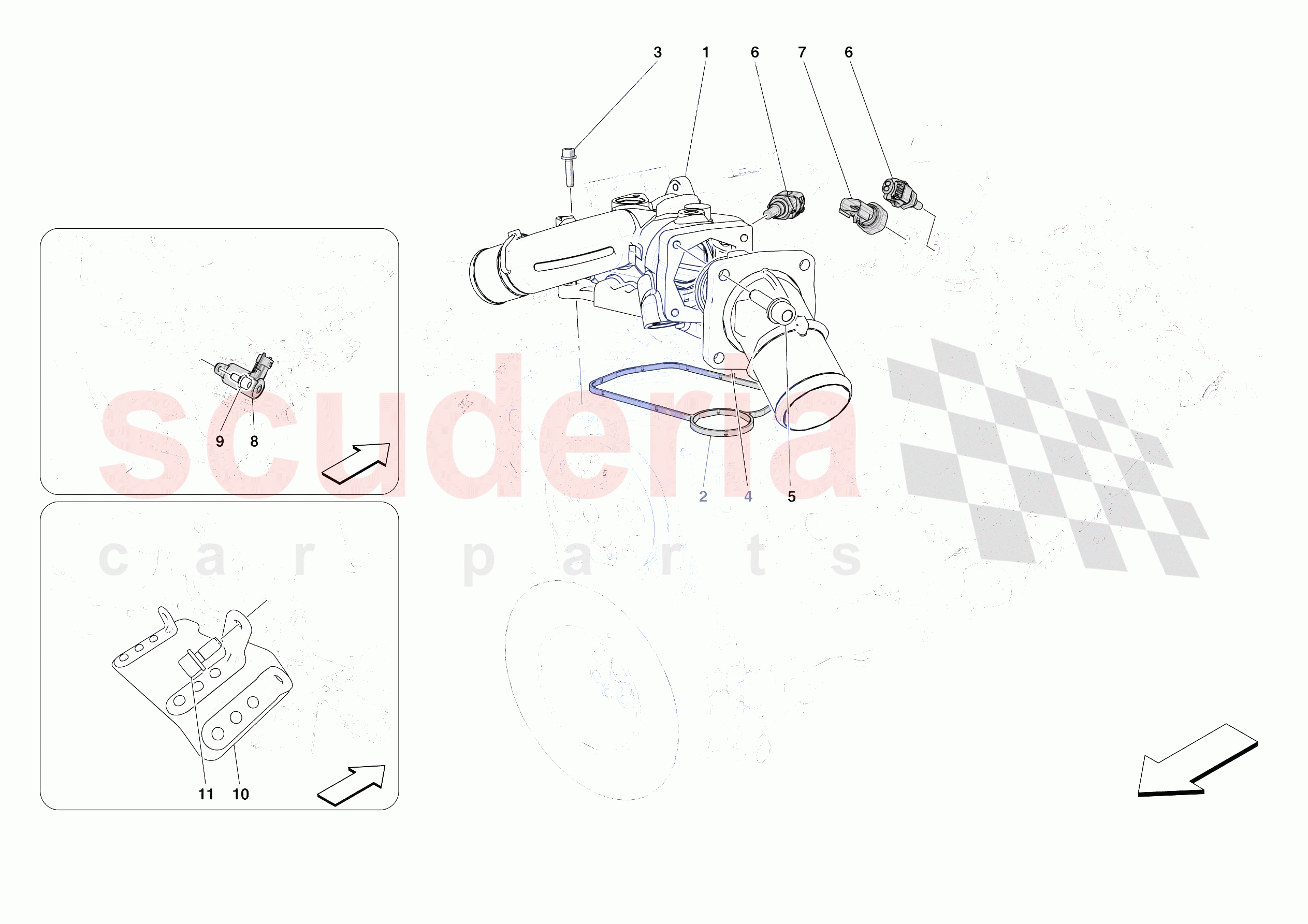ENGINE TEMPERATURE AND PRESSURE REGULATORS of Ferrari Ferrari SF90 XX Spider Europe