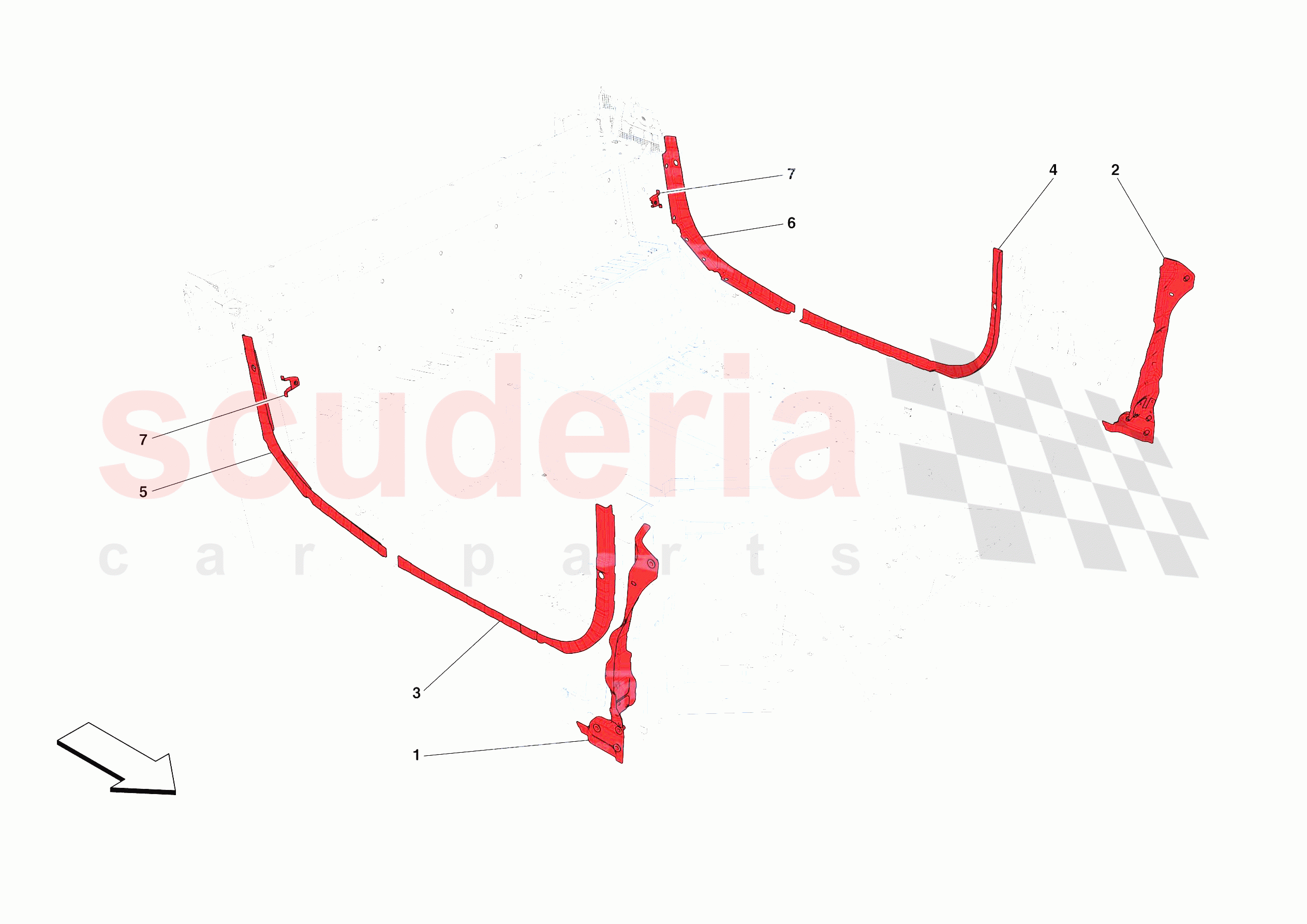 LATERAL SUBSTRUCTURE of Ferrari Ferrari SF90 XX Spider Europe