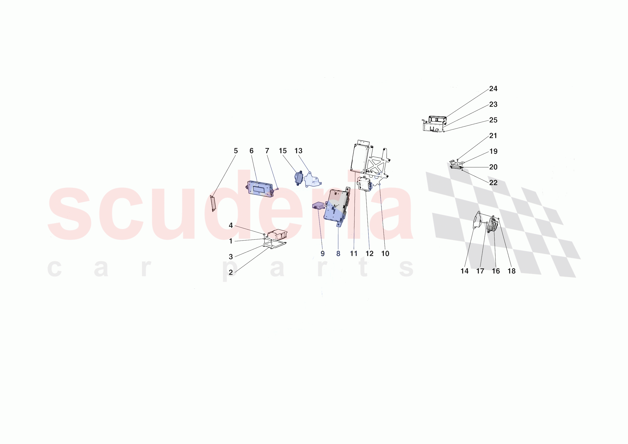 ELECTRICAL SYSTEM CONTROL UNITS of Ferrari Ferrari SF90 XX Spider Europe
