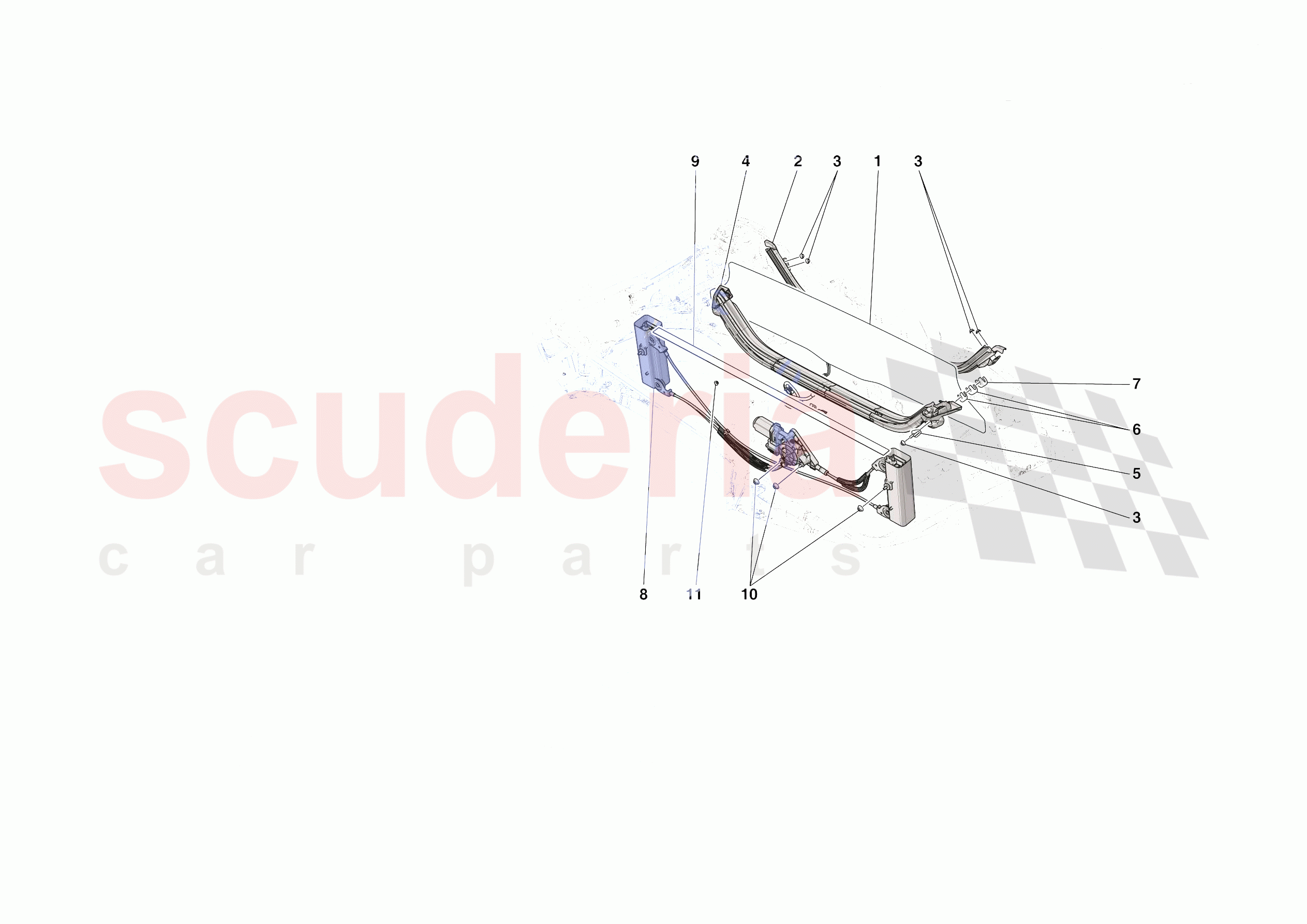 REAR SCREEN of Ferrari Ferrari SF90 XX Spider Europe RH