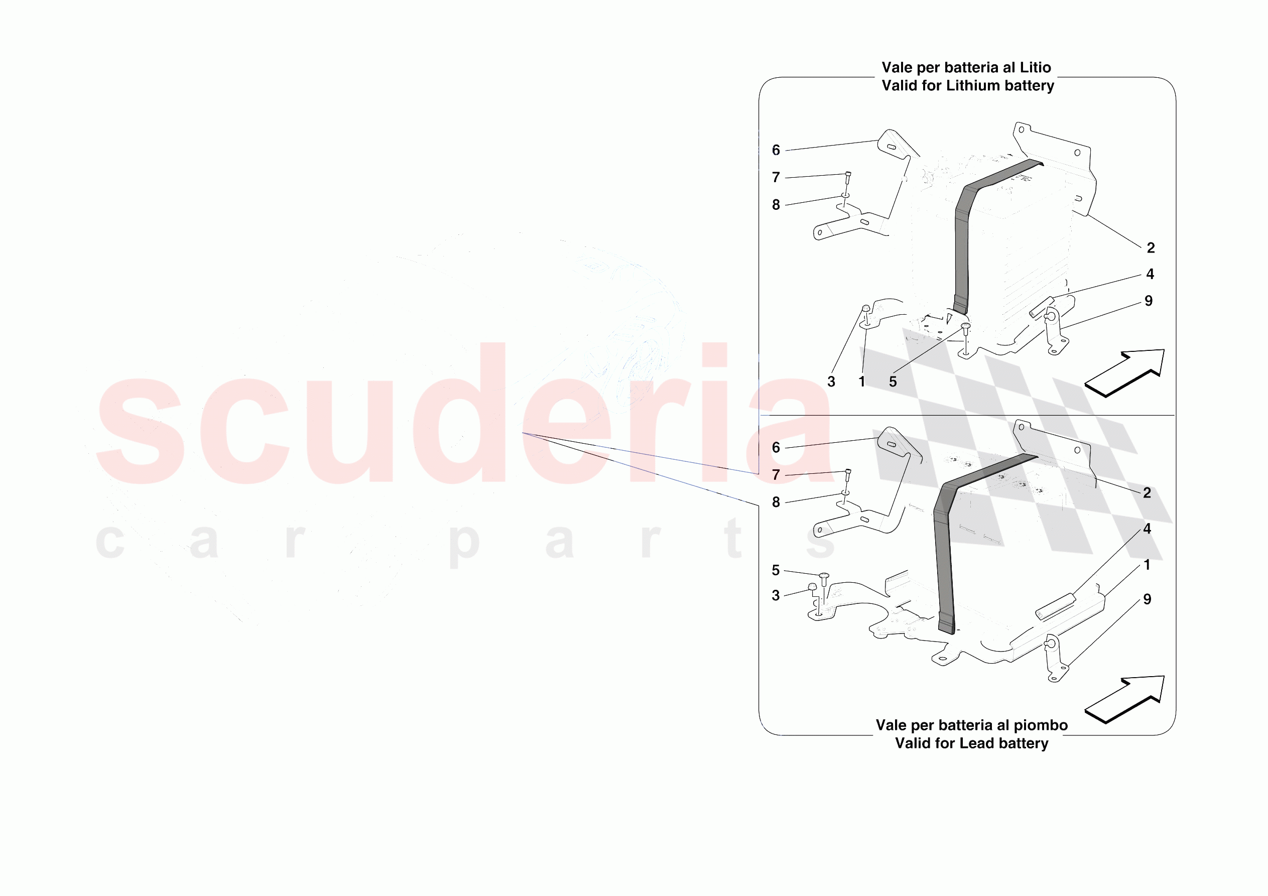 BATTERY INSTALLATION of Ferrari Ferrari SF90 XX Spider Europe RH
