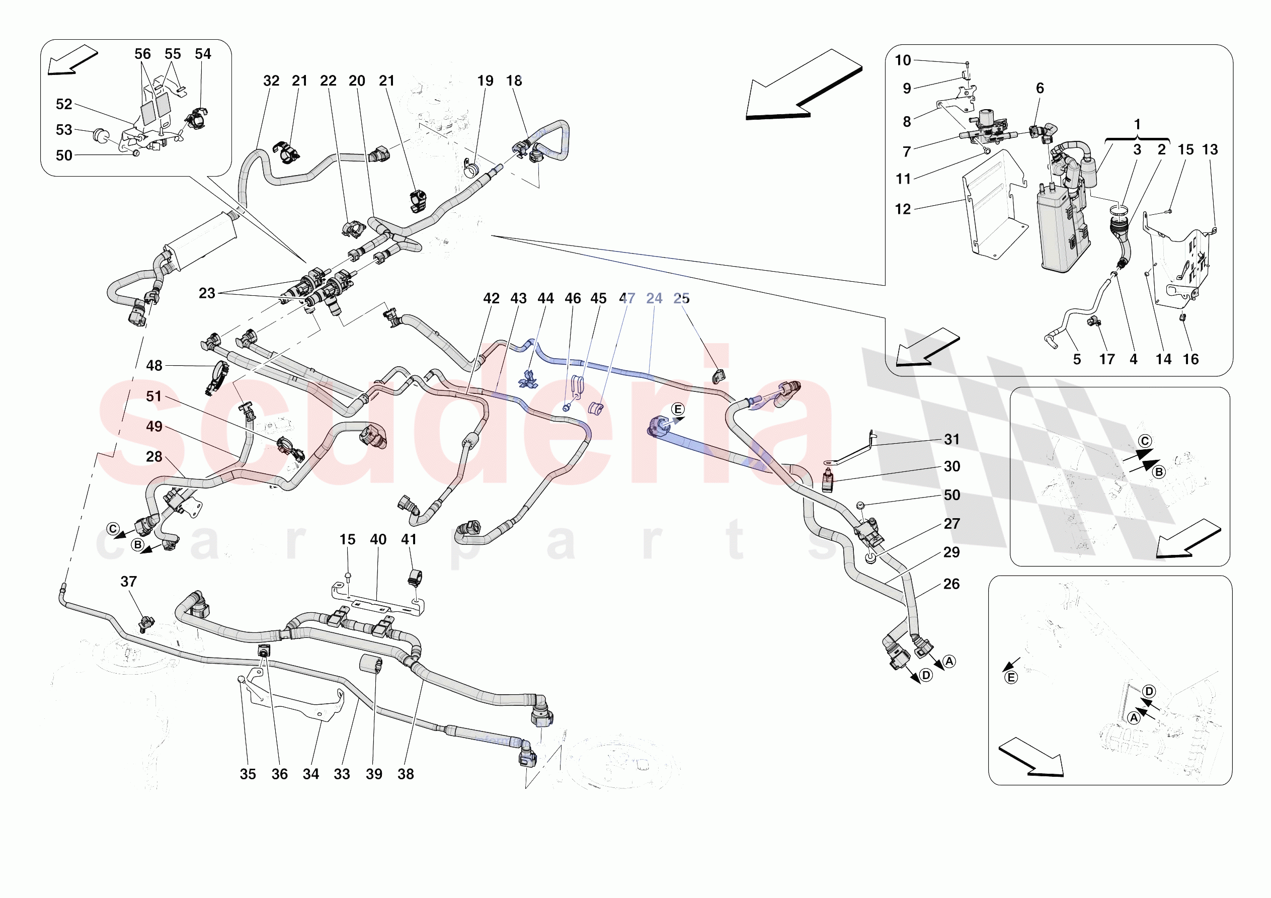 EVAPORATIVE EMISSIONS CONTROL SYSTEM of Ferrari Ferrari SF90 XX Spider USA