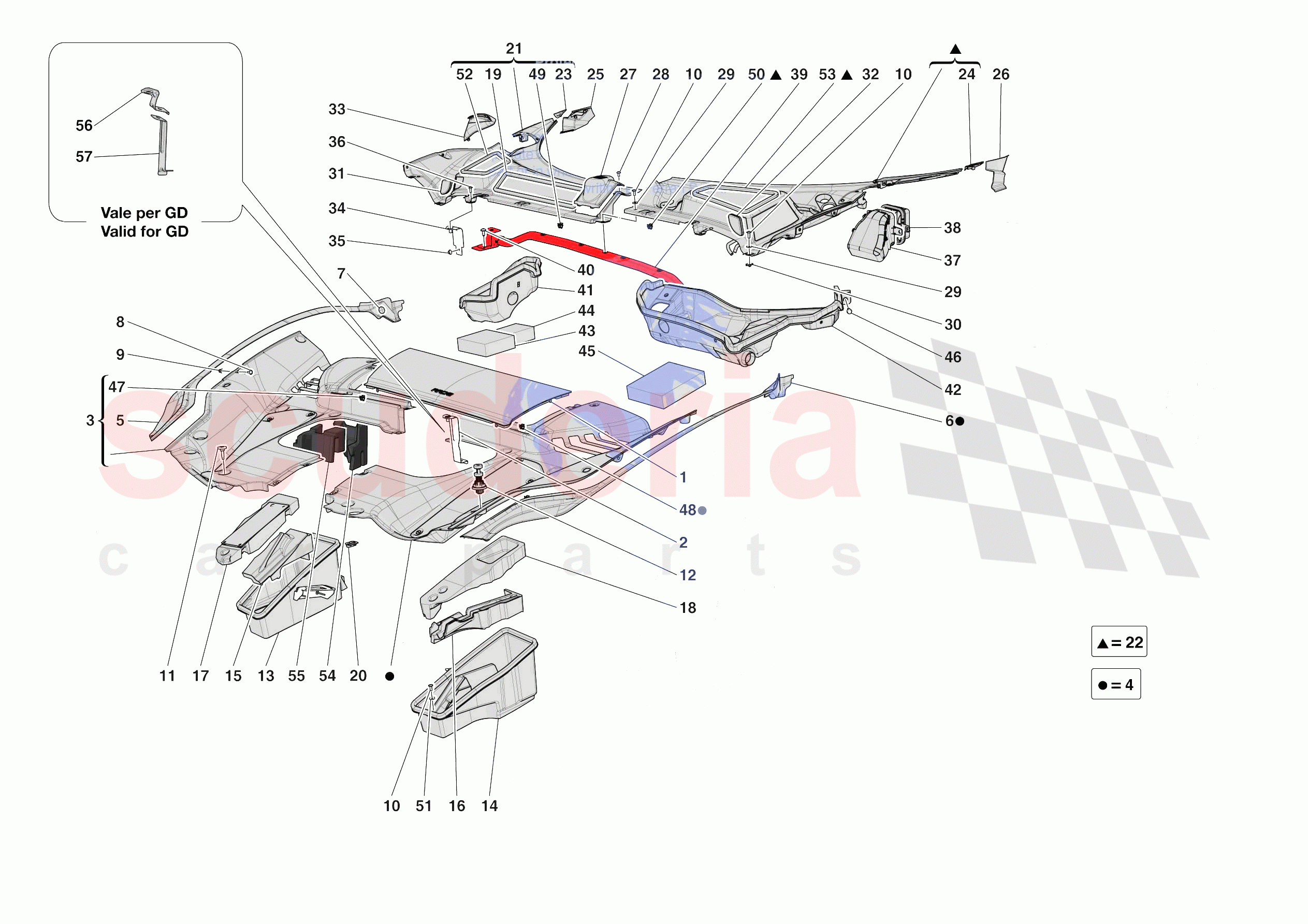 FRONT SUBSTRUCTURE TRIM of Ferrari Ferrari SF90 XX Spider USA