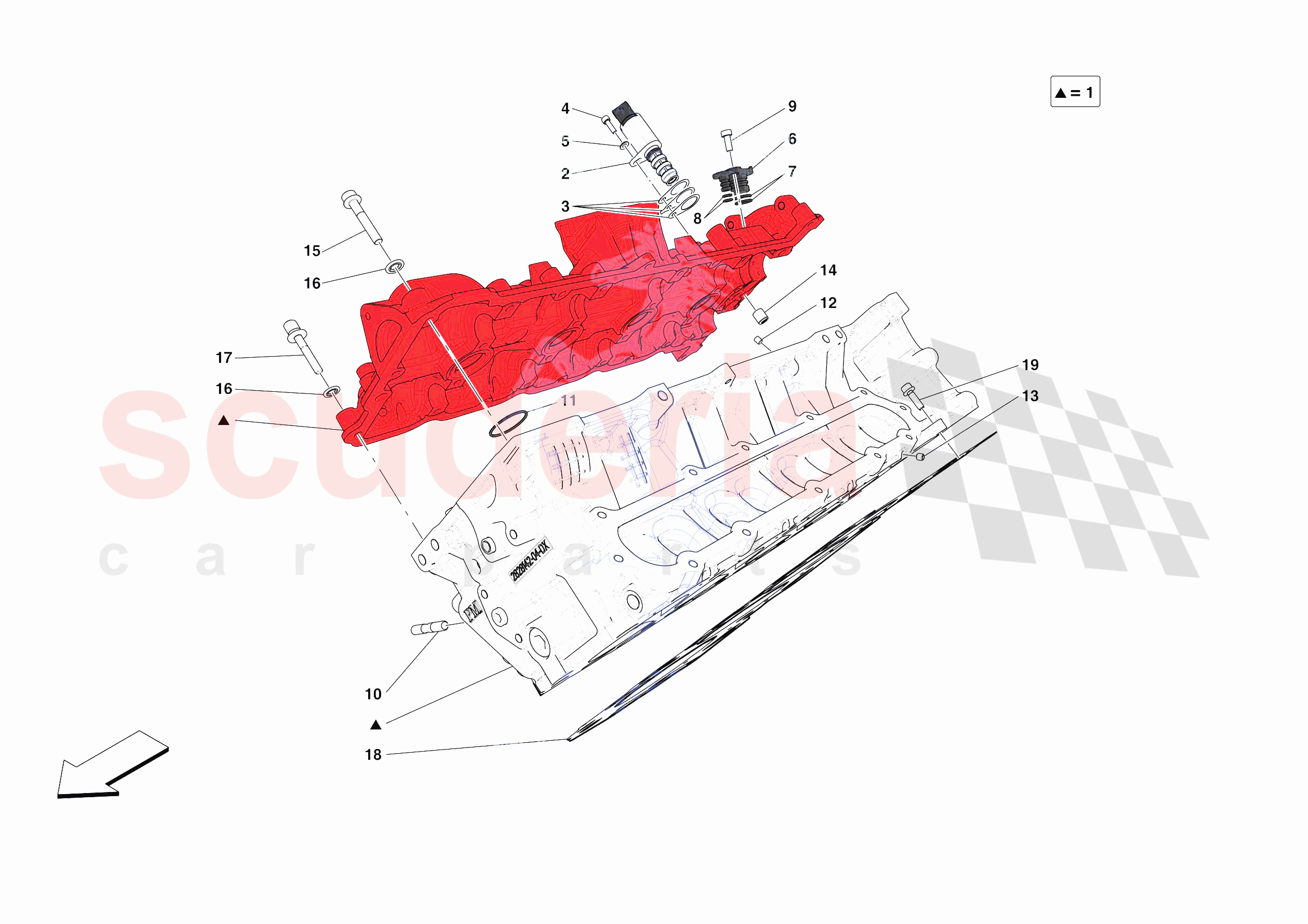 CYLINDER HEADS - RH HEAD of Ferrari Ferrari SF90 XX Stradale Europe