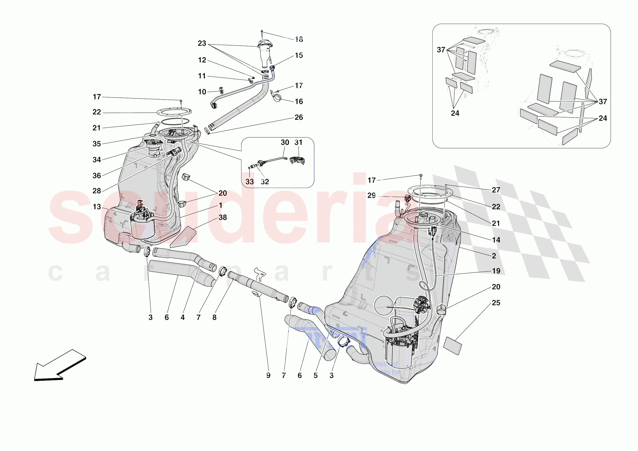 FUEL TANK of Ferrari Ferrari SF90 XX Stradale Europe