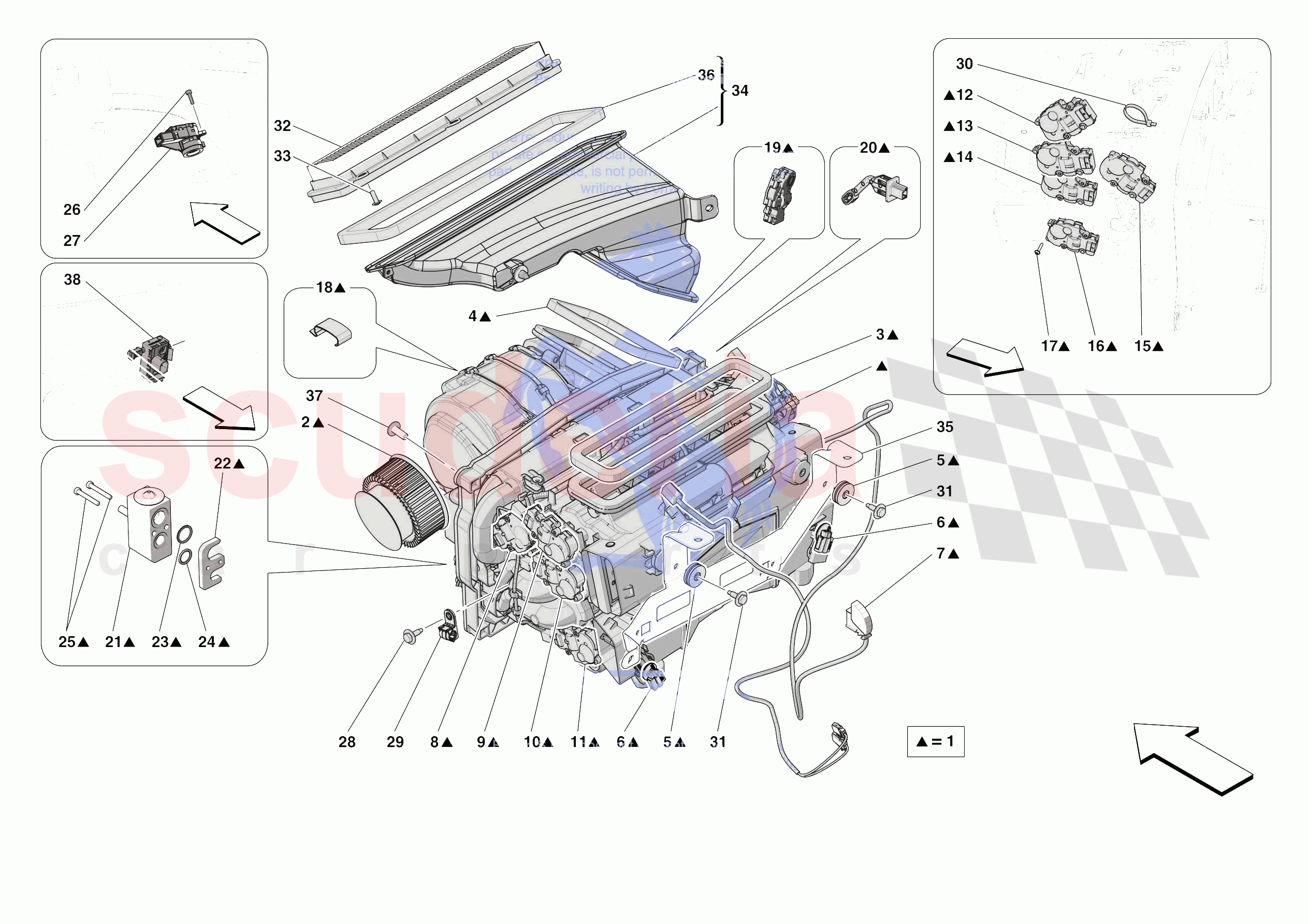 A/C SYSTEM - EVAPORATOR of Ferrari Ferrari SF90 XX Stradale Europe