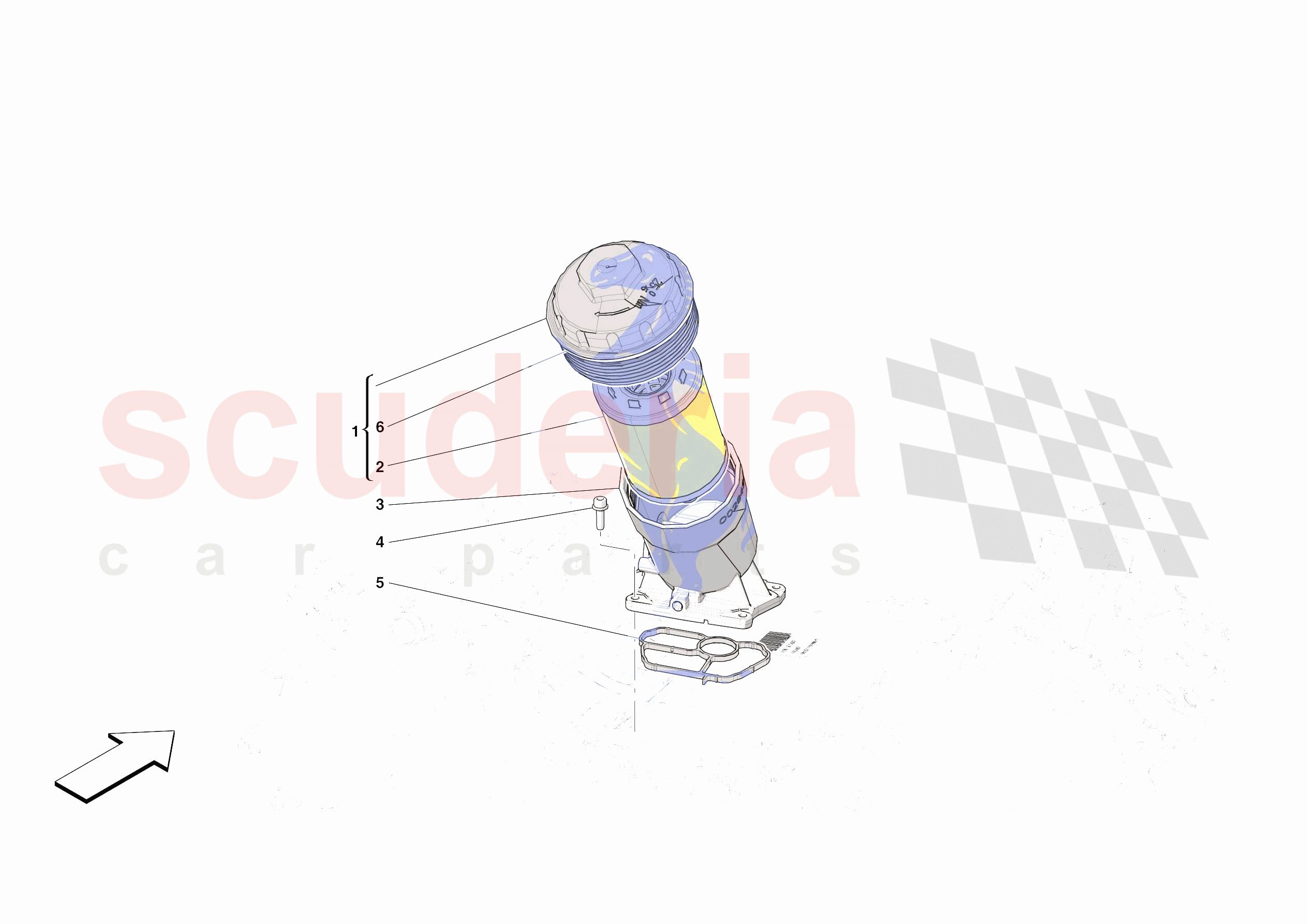 LUBRICATION FILTERS of Ferrari Ferrari SF90 XX Stradale Europe RH