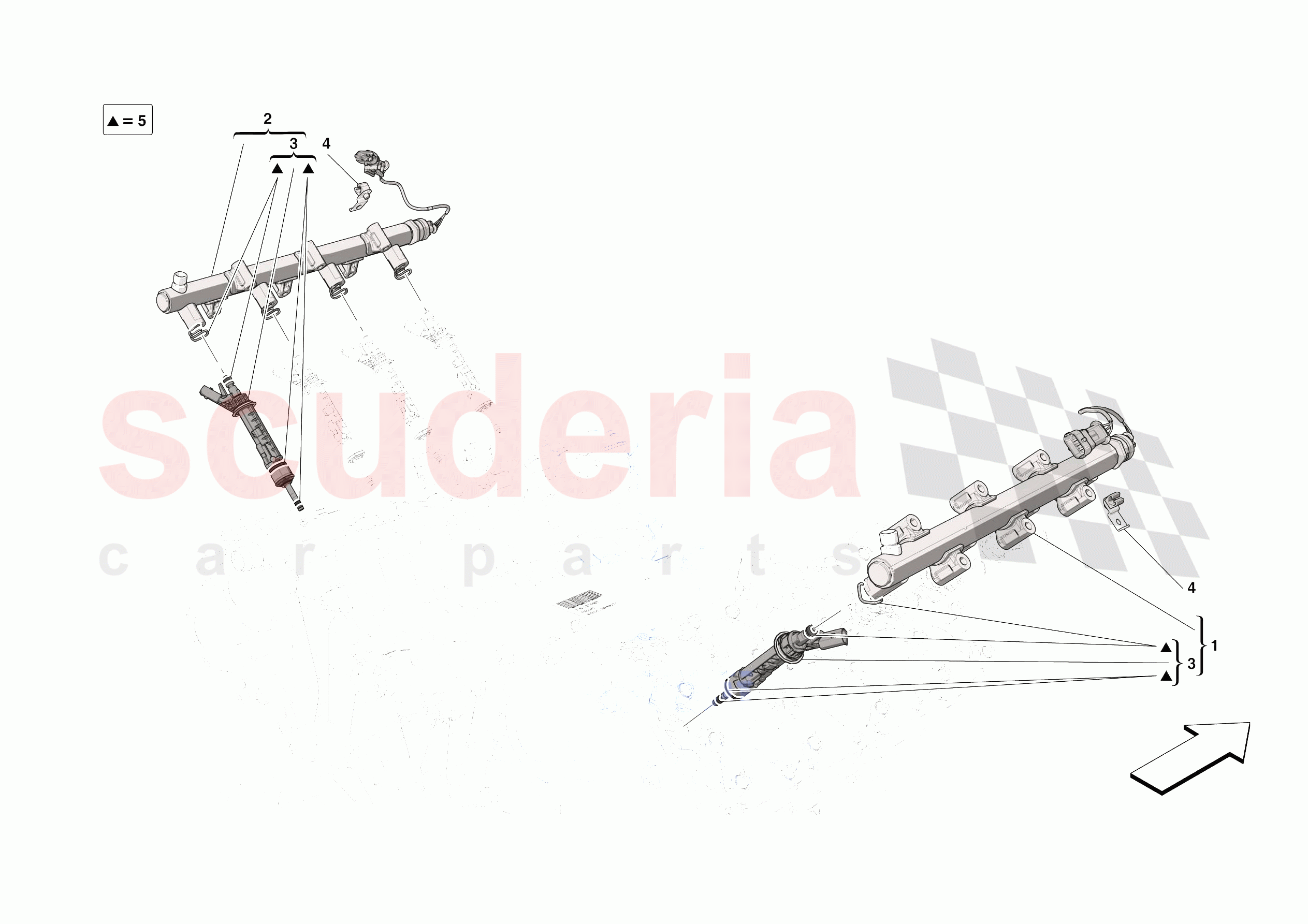 INJECTOR PIPES of Ferrari Ferrari SF90 XX Stradale Europe RH