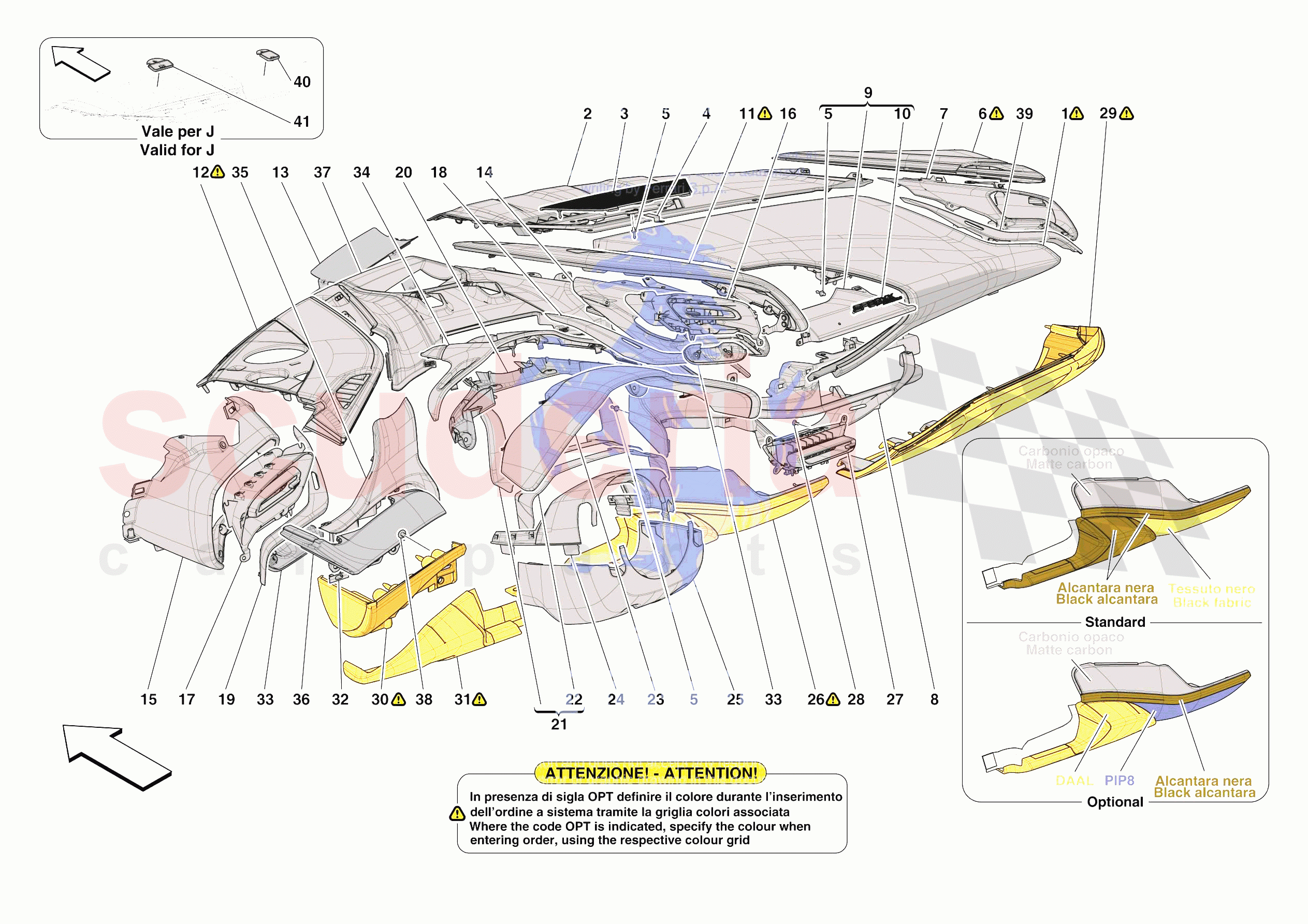 DASHBOARD - TRIM -NOT FOR RHD- of Ferrari Ferrari SF90 XX Stradale Europe RH