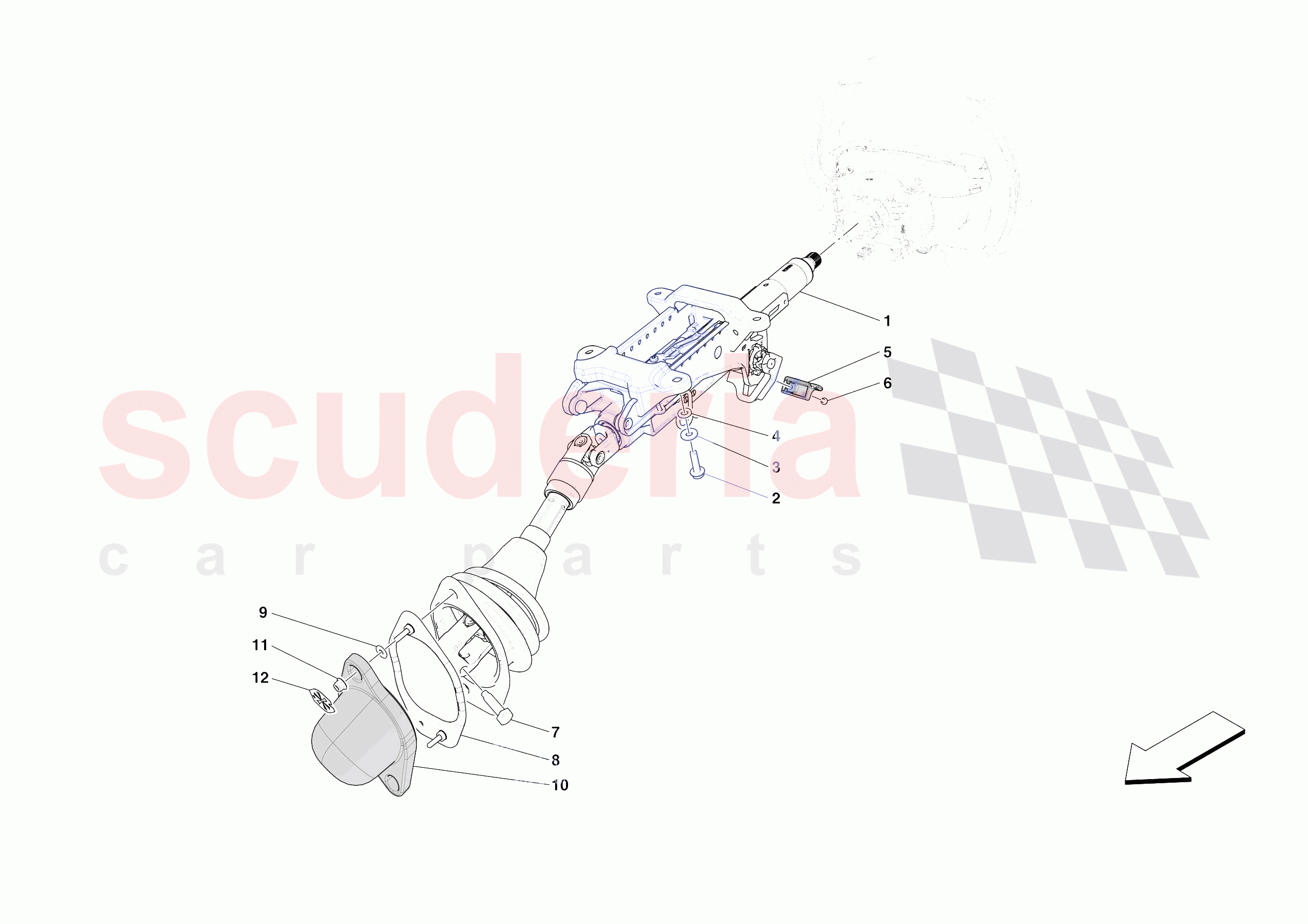 STEERING WHEEL AND STEERING SYSTEM - STEERING COLUMN of Ferrari Ferrari SF90 XX Stradale USA