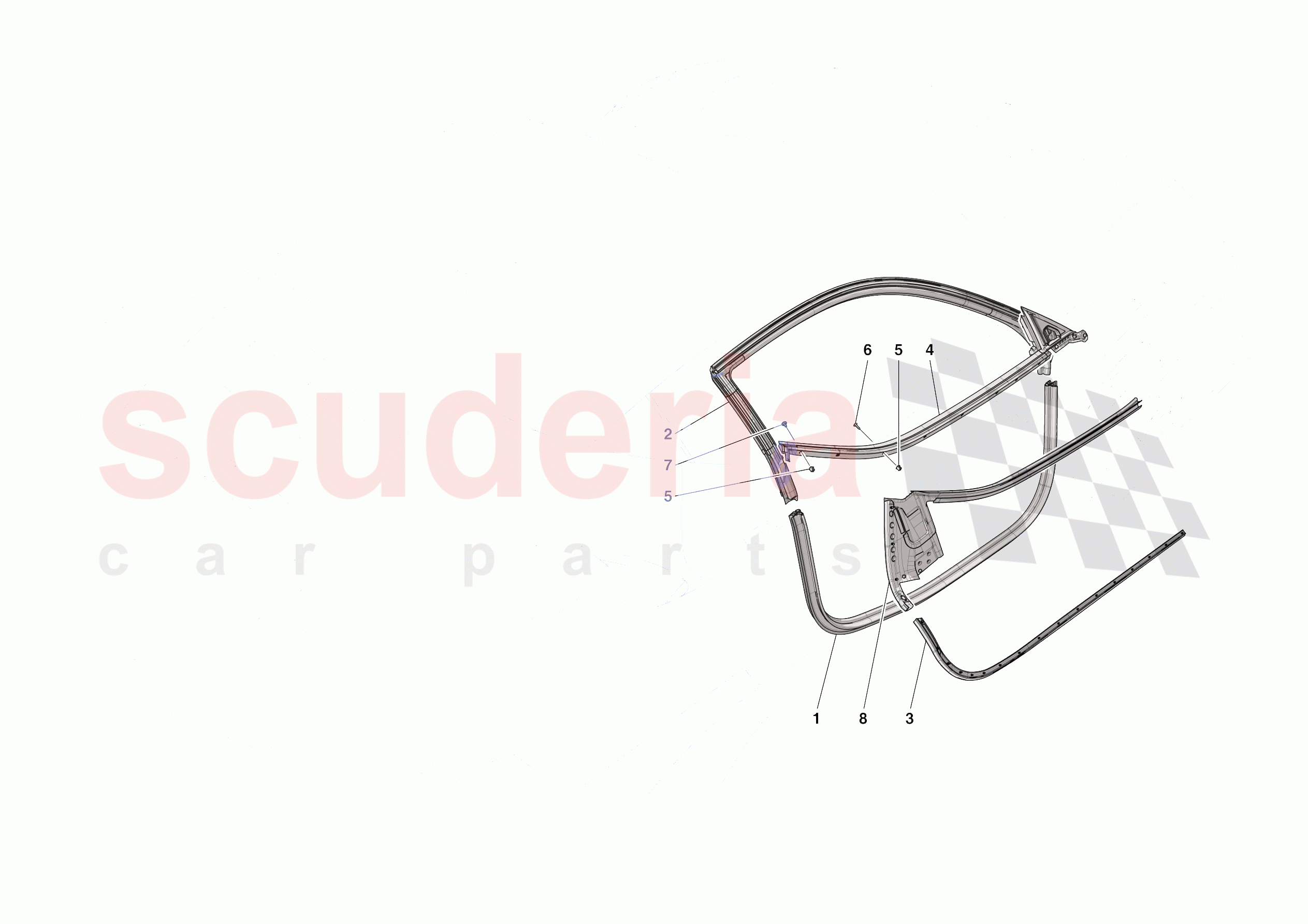 DOOR SEALS of Ferrari Ferrari SF90 XX Stradale USA