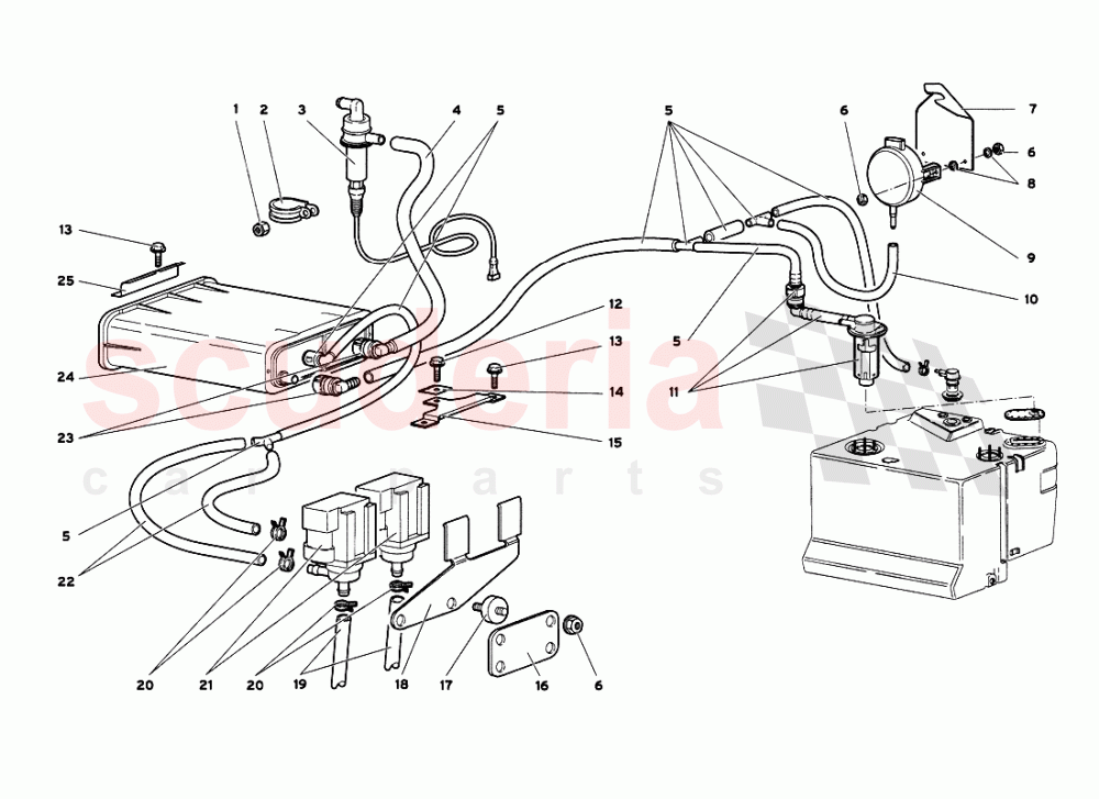 Fuel System (Valid for USA & Canada - March 2001) 2 of Lamborghini Lamborghini Diablo VT 6.0 (2000-2001)