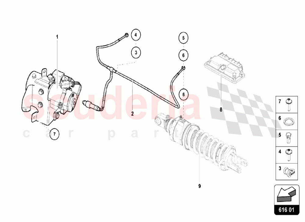LIFTING SYSTEM of Lamborghini Lamborghini Aventador LP750 SV Roadster