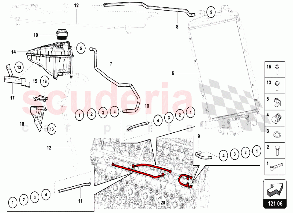 WATER COOLING SYSTEM 5 of Lamborghini Lamborghini Aventador LP750 SV Roadster