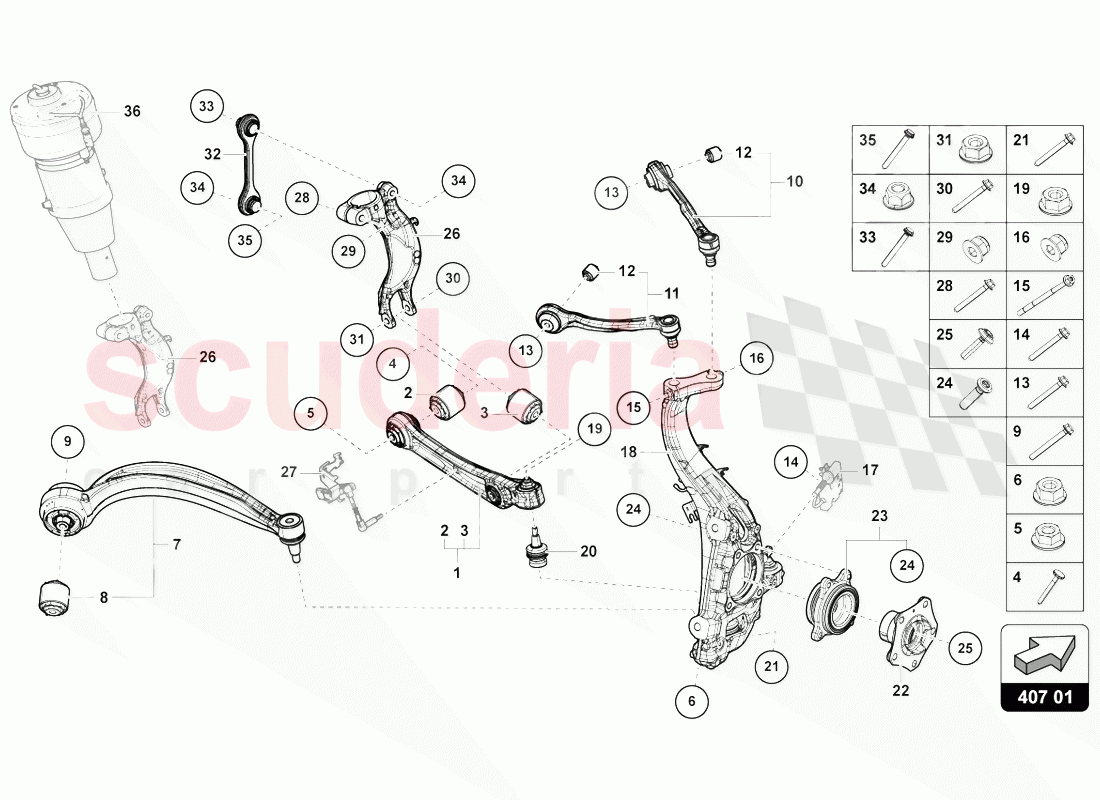 SUSPENSION of Lamborghini Lamborghini Urus (2018-2019)