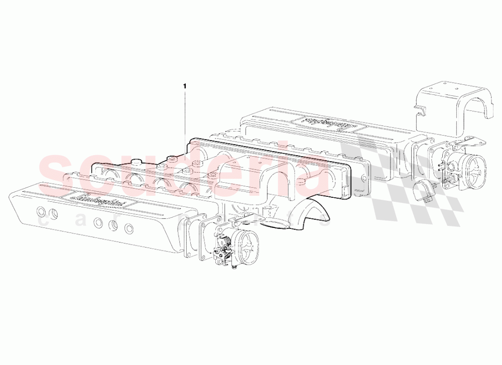 Intake Manifold (Valid for Switzerland - January 1995) of Lamborghini Lamborghini Diablo SE30 (1993-1995)