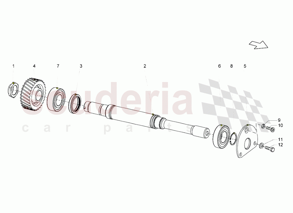 Dismissal Shaft of Lamborghini Lamborghini Gallardo Spyder