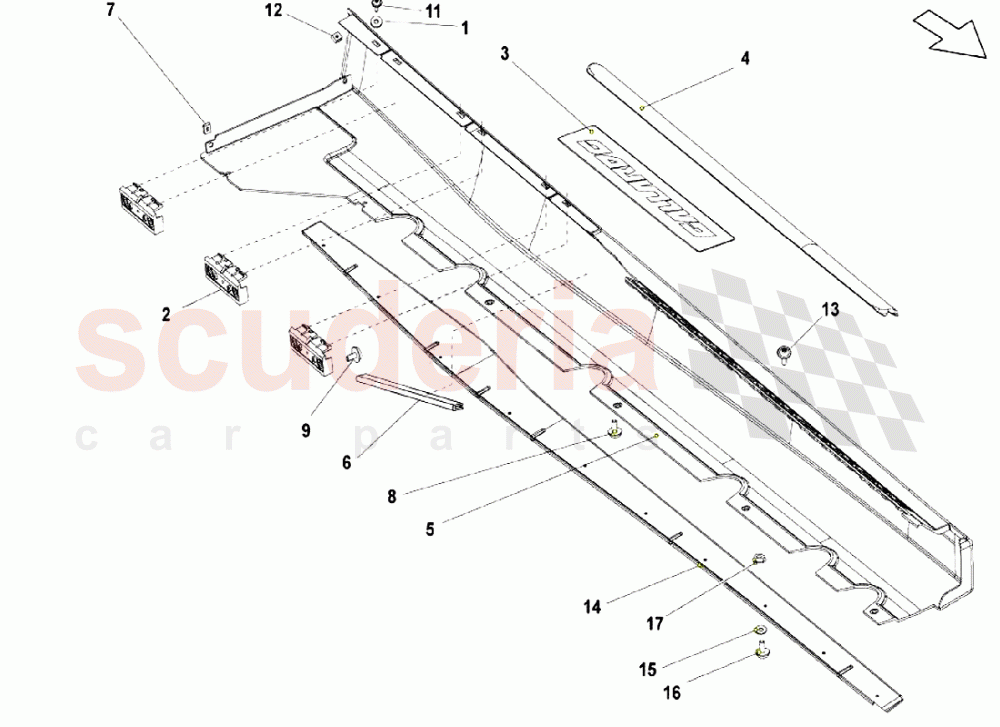 Side Members - Side Member Trim of Lamborghini Lamborghini Gallardo LP550 Coupe